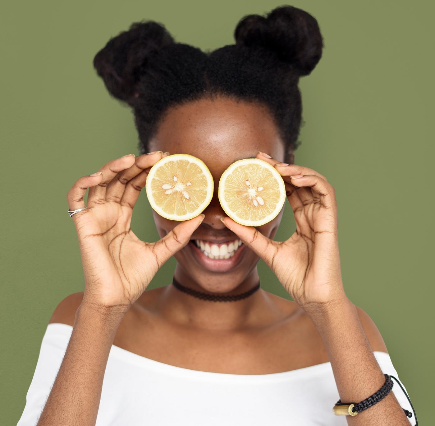 studio, expression, person, people, eyes, cover, woman, cheerful, smiling, black, isolated, fruit, african descent, human... studio, expression, person, people, eyes, cover, woman, cheerful, smiling, black, isolated, fruit, african descent, human...