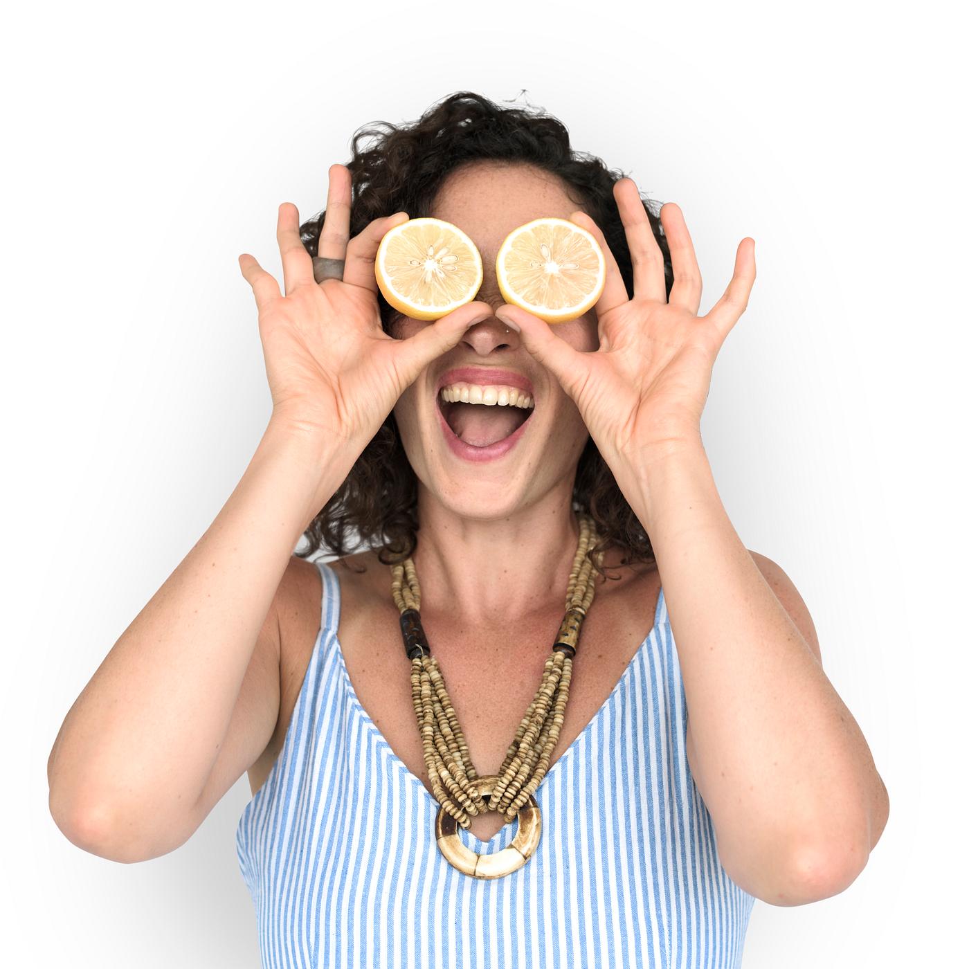 studio, expression, person, people, eyes, cover, woman, cheerful, smiling, isolated, fruit, white, human hand, happiness,... studio, expression, person, people, eyes, cover, woman, cheerful, smiling, isolated, fruit, white, human hand, happiness,...