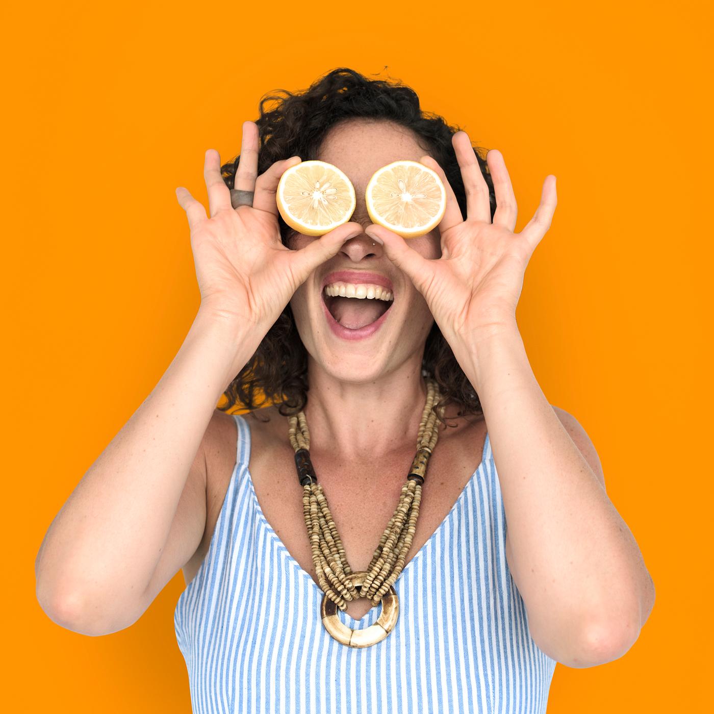 studio, expression, person, people, eyes, cover, woman, cheerful, smiling, isolated, orange, fruit, human hand, happiness,... studio, expression, person, people, eyes, cover, woman, cheerful, smiling, isolated, orange, fruit, human hand, happiness,...