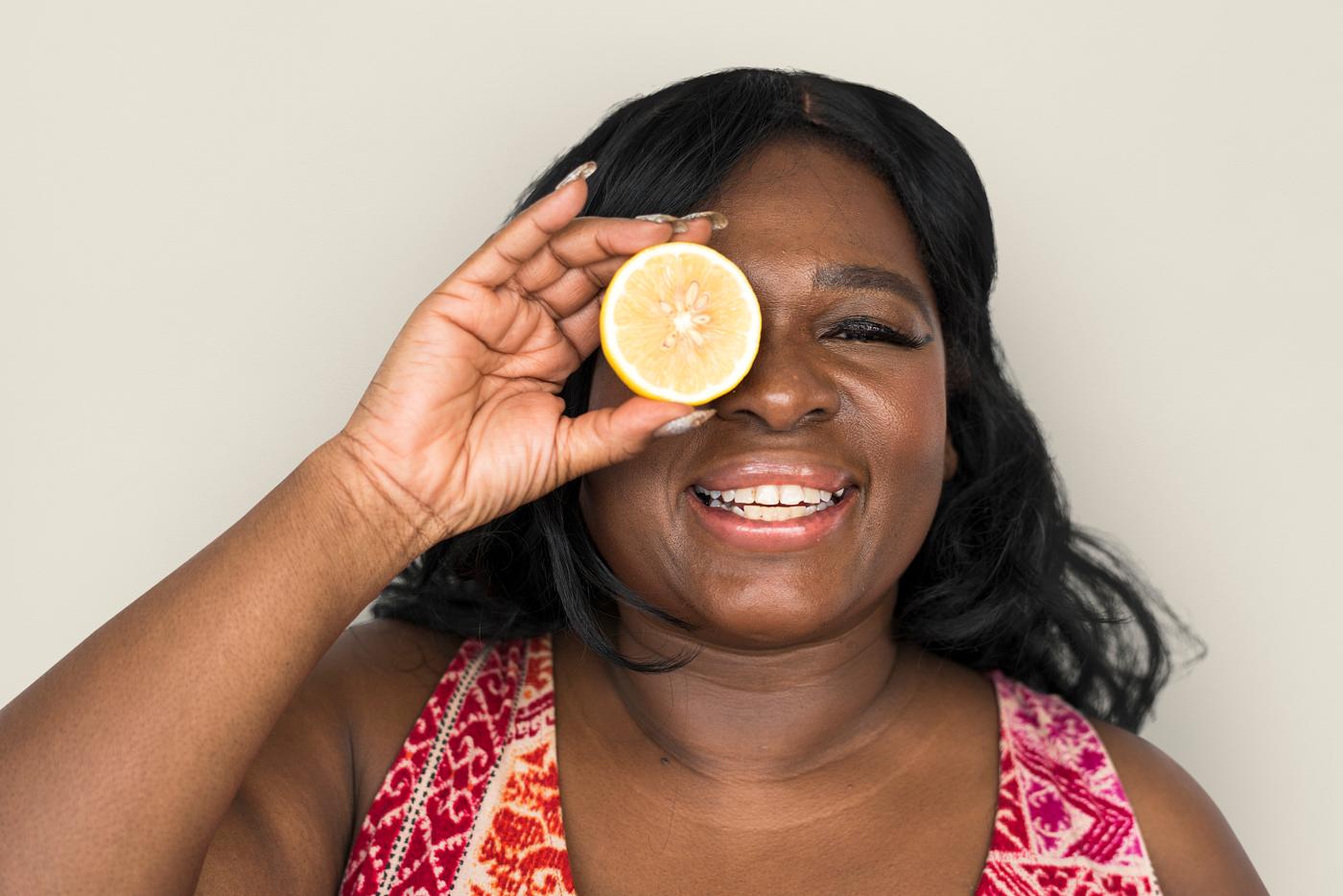 studio, expression, person, people, eyes, cover, woman, cheerful, smiling, black, isolated, fruit, african descent, human... studio, expression, person, people, eyes, cover, woman, cheerful, smiling, black, isolated, fruit, african descent, human...