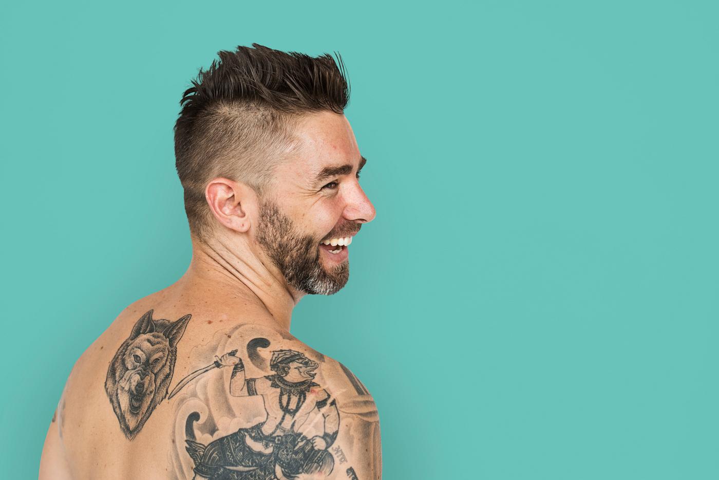 adult, back, back shot, back view, background, bare chest, beard, caucasian, cheerful, design, emotion, expression, facial,... adult, back, back shot, back view, background, bare chest, beard, caucasian, cheerful, design, emotion, expression, facial,...