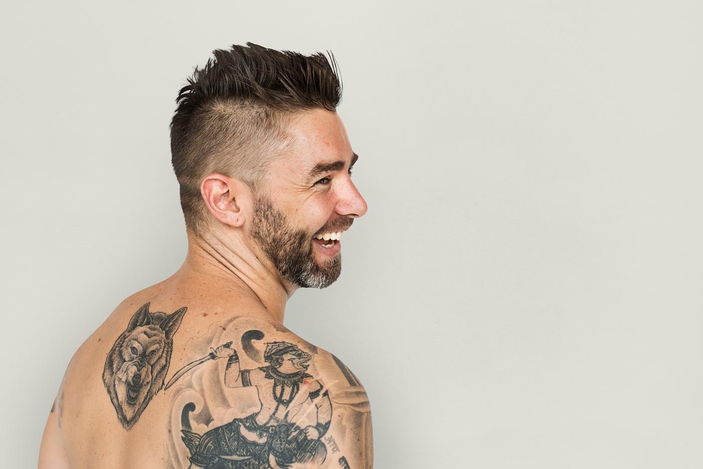 adult, back, back shot, back view, background, bare chest, beard, caucasian, cheerful, design, emotion, expression, facial,... adult, back, back shot, back view, background, bare chest, beard, caucasian, cheerful, design, emotion, expression, facial,...