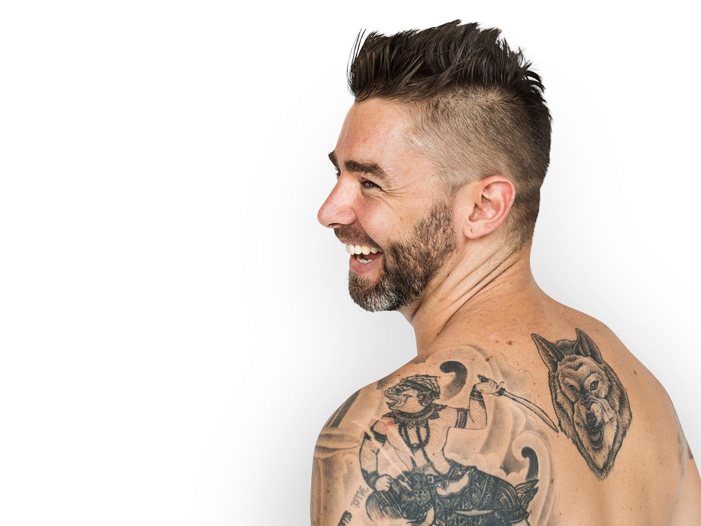 adult, back, back shot, back view, background, bare chest, beard, caucasian, cheerful, design, emotion, expression, facial,... adult, back, back shot, back view, background, bare chest, beard, caucasian, cheerful, design, emotion, expression, facial,...