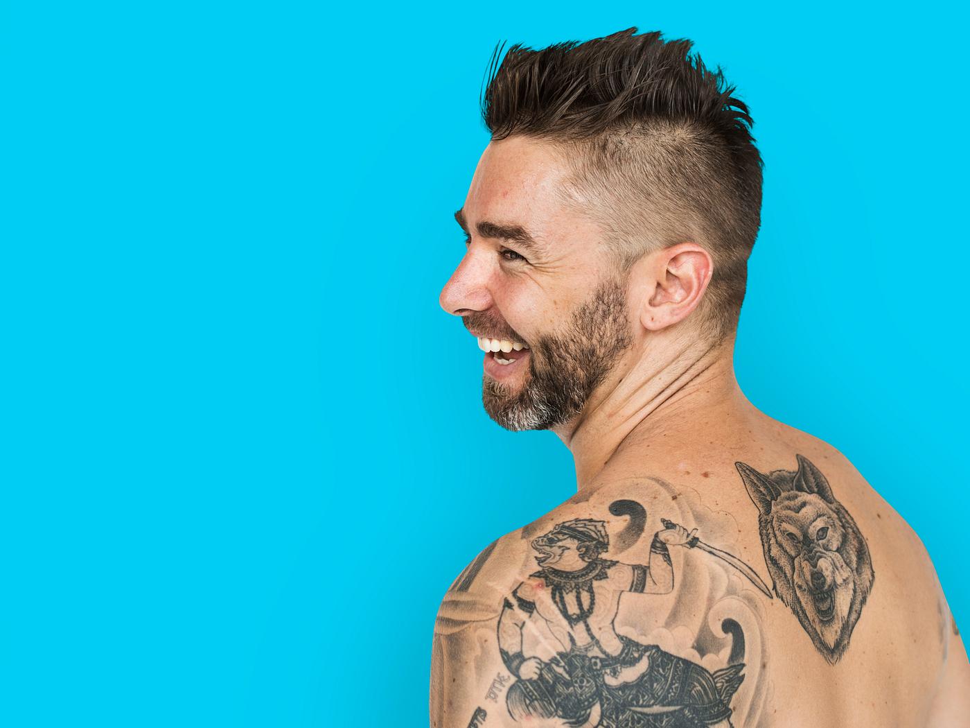 adult, back, back shot, back view, background, bare chest, beard, caucasian, cheerful, design, emotion, expression, facial,... adult, back, back shot, back view, background, bare chest, beard, caucasian, cheerful, design, emotion, expression, facial,...