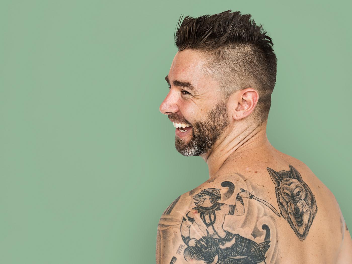 adult, back, back shot, back view, background, bare chest, beard, caucasian, cheerful, design, emotion, expression, facial,... adult, back, back shot, back view, background, bare chest, beard, caucasian, cheerful, design, emotion, expression, facial,...