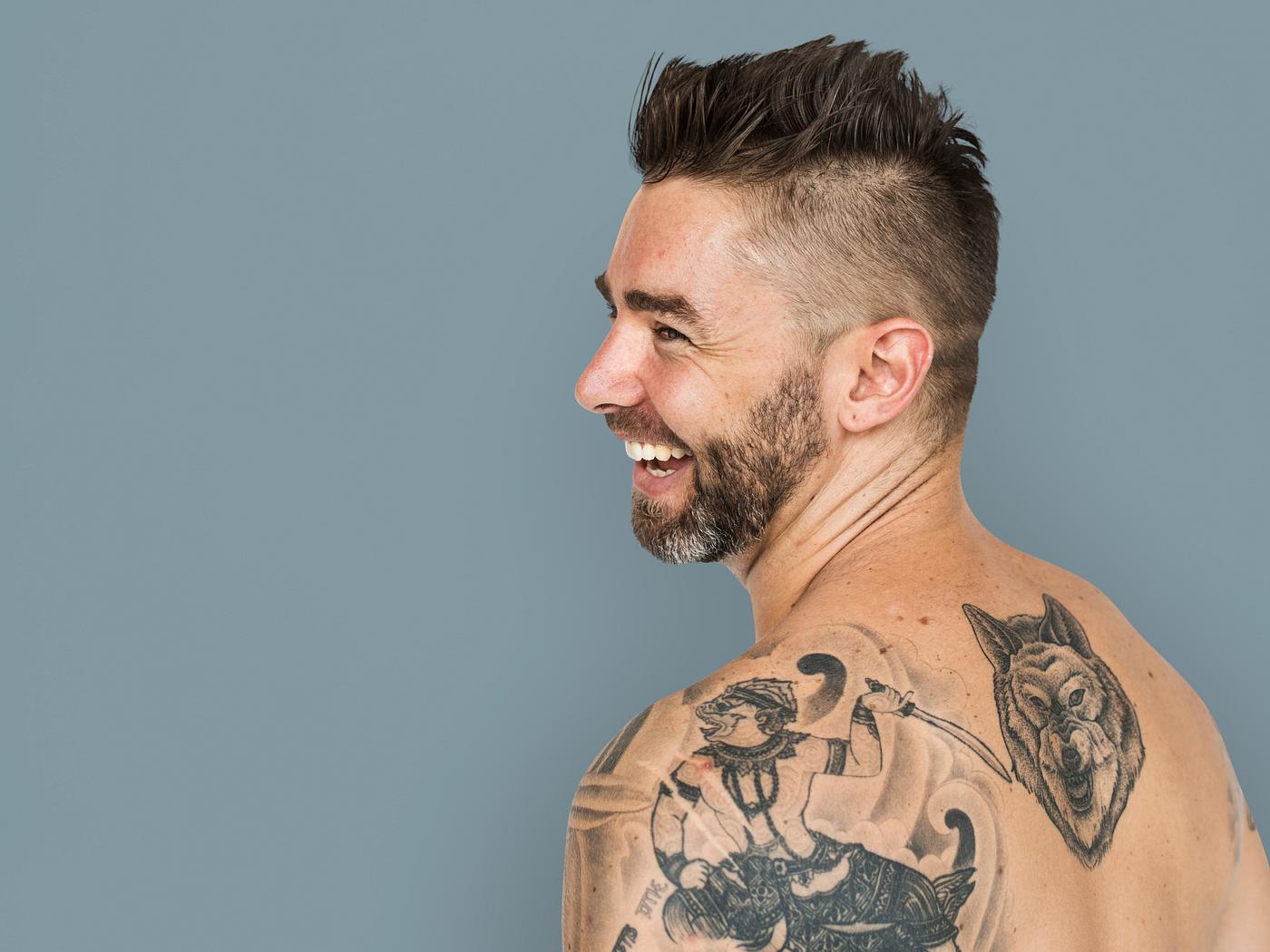 adult, back, back shot, back view, background, bare chest, beard, caucasian, cheerful, design, emotion, expression, facial,... adult, back, back shot, back view, background, bare chest, beard, caucasian, cheerful, design, emotion, expression, facial,...
