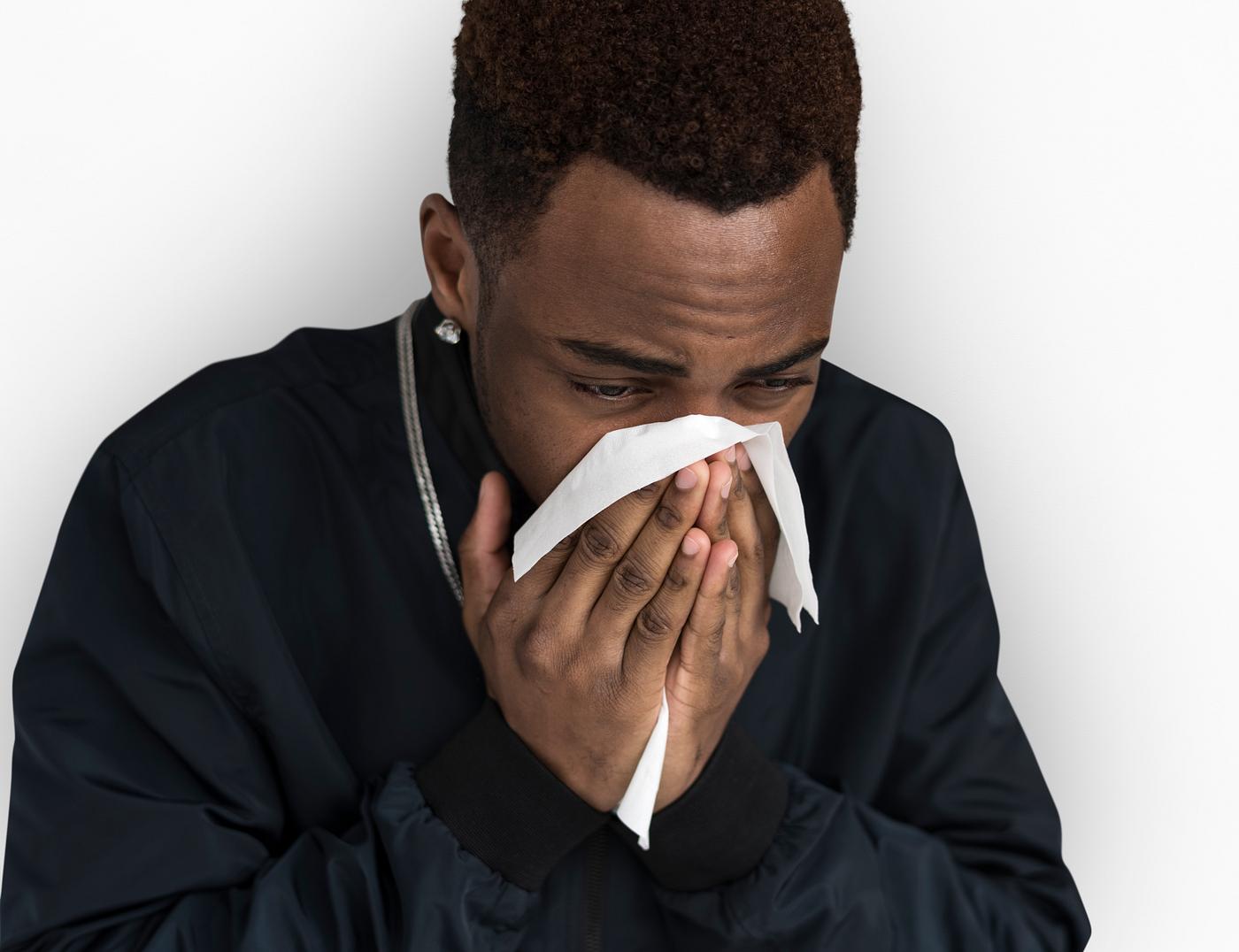 expression, studio, negative mood, person, sneezing, isolated on white, sad, tissue paper, people, cold, illness, man, black... expression, studio, negative mood, person, sneezing, isolated on white, sad, tissue paper, people, cold, illness, man, black...
