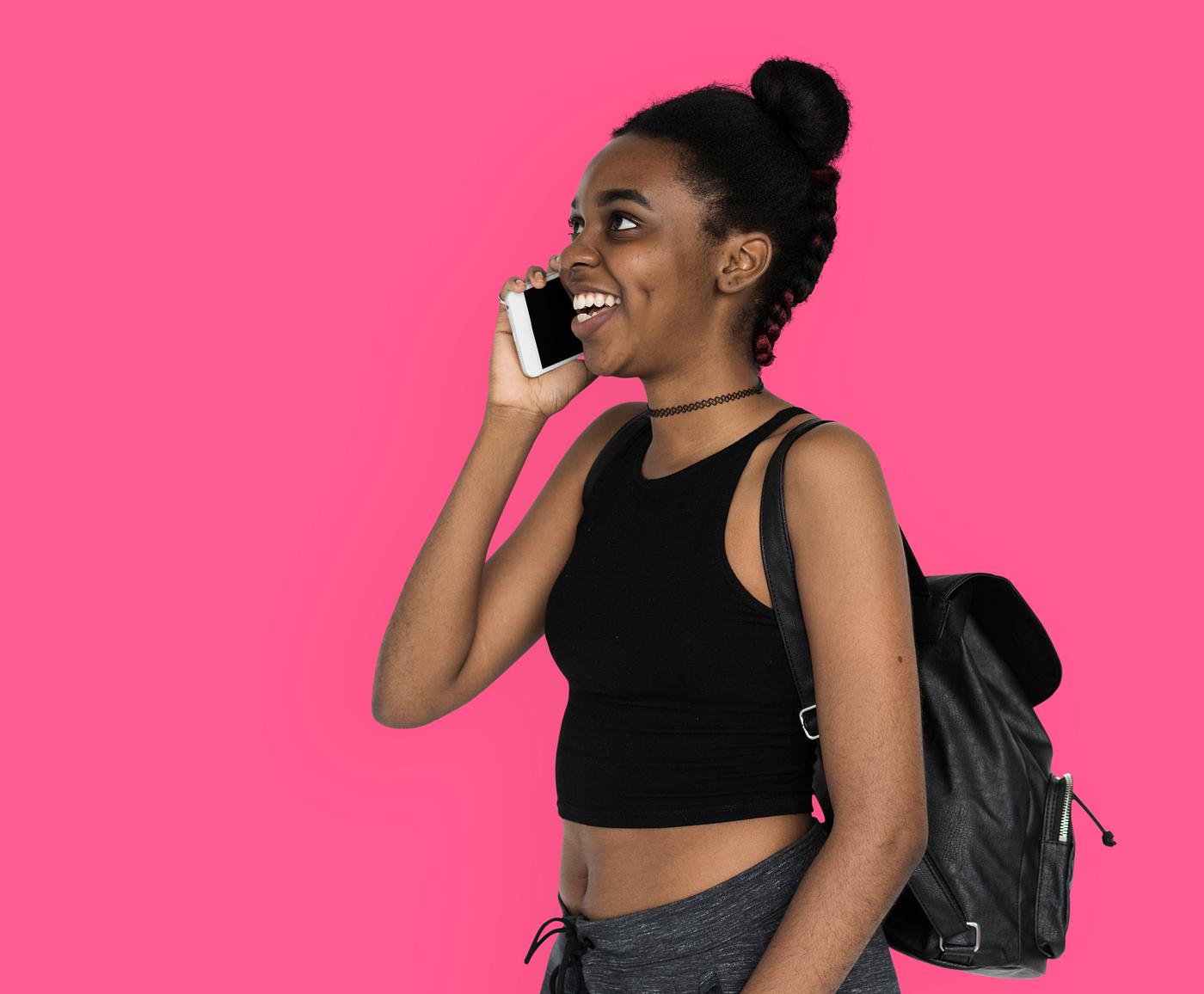 studio, call, person, calling, people, teenage, girl, young adult, side, hands, happy, woman, teenager, cell phone, smile,... studio, call, person, calling, people, teenage, girl, young adult, side, hands, happy, woman, teenager, cell phone, smile,...