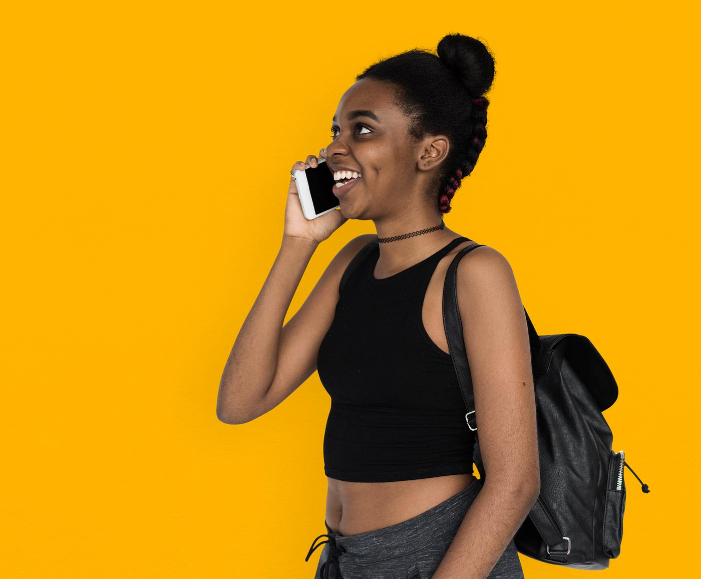 studio, call, person, calling, people, teenage, girl, young adult, side, hands, happy, woman, teenager, cell phone, smile,... studio, call, person, calling, people, teenage, girl, young adult, side, hands, happy, woman, teenager, cell phone, smile,...
