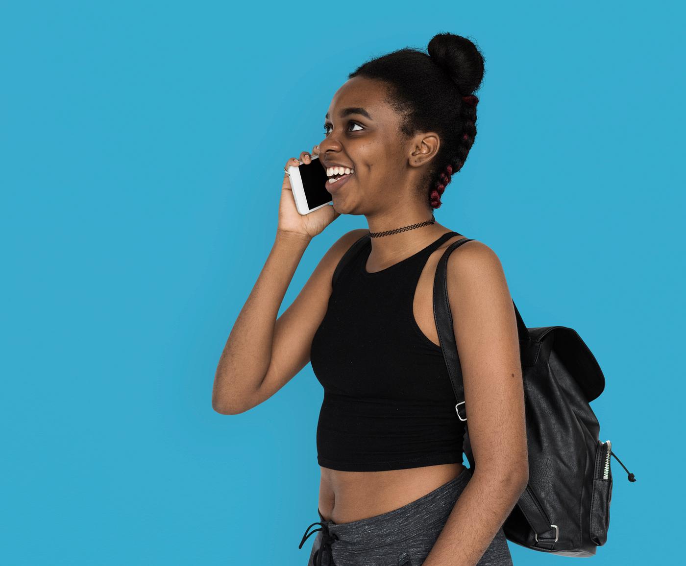 studio, call, person, calling, people, teenage, girl, young adult, side, hands, happy, woman, teenager, cell phone, smile,... studio, call, person, calling, people, teenage, girl, young adult, side, hands, happy, woman, teenager, cell phone, smile,...