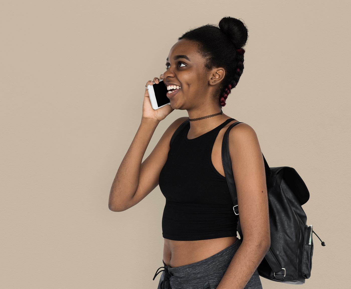 studio, call, person, calling, people, teenage, girl, young adult, side, hands, happy, woman, teenager, cell phone, smile,... studio, call, person, calling, people, teenage, girl, young adult, side, hands, happy, woman, teenager, cell phone, smile,...