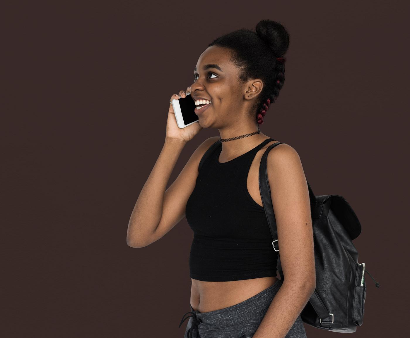 studio, call, person, calling, people, teenage, girl, young adult, side, hands, happy, woman, teenager, cell phone, smile,... studio, call, person, calling, people, teenage, girl, young adult, side, hands, happy, woman, teenager, cell phone, smile,...