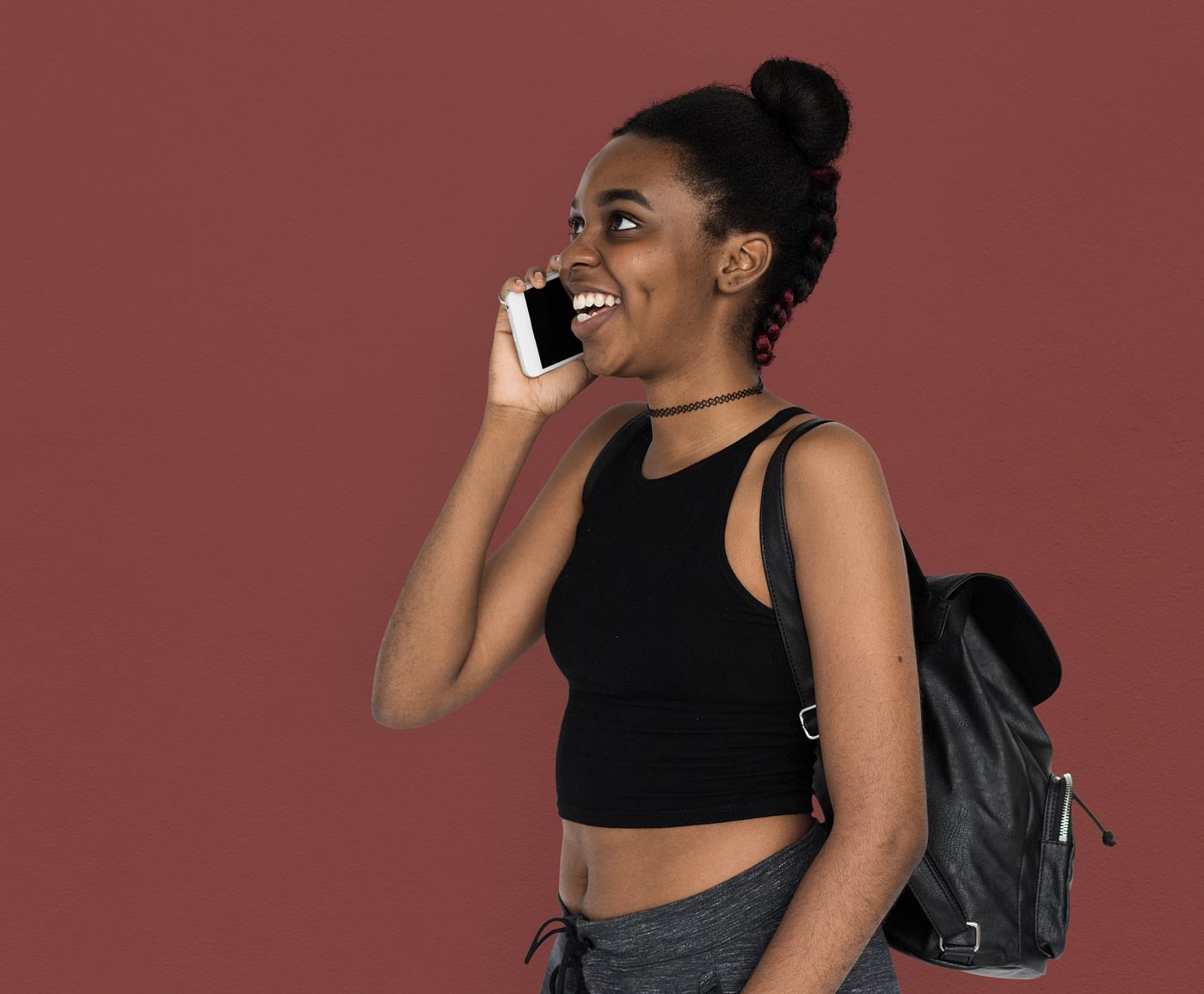studio, call, person, calling, people, teenage, girl, young adult, side, hands, happy, woman, teenager, cell phone, smile,... studio, call, person, calling, people, teenage, girl, young adult, side, hands, happy, woman, teenager, cell phone, smile,...