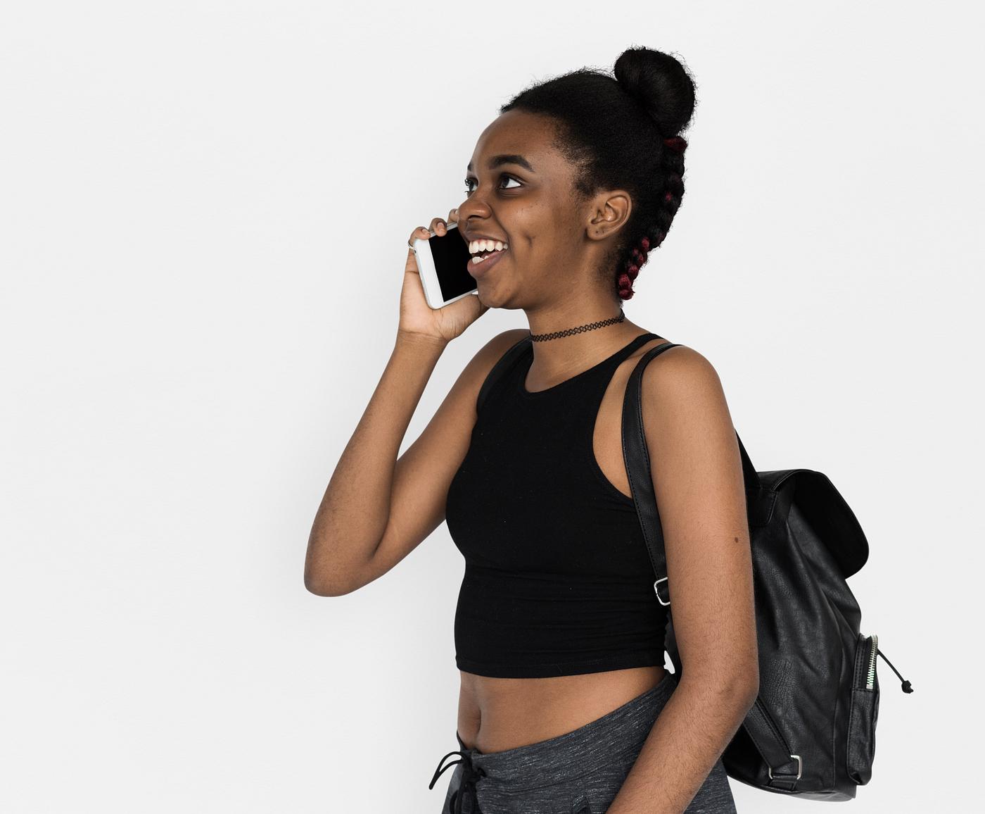 studio, call, person, calling, people, teenage, girl, young adult, side, hands, happy, woman, teenager, cell phone, smile,... studio, call, person, calling, people, teenage, girl, young adult, side, hands, happy, woman, teenager, cell phone, smile,...