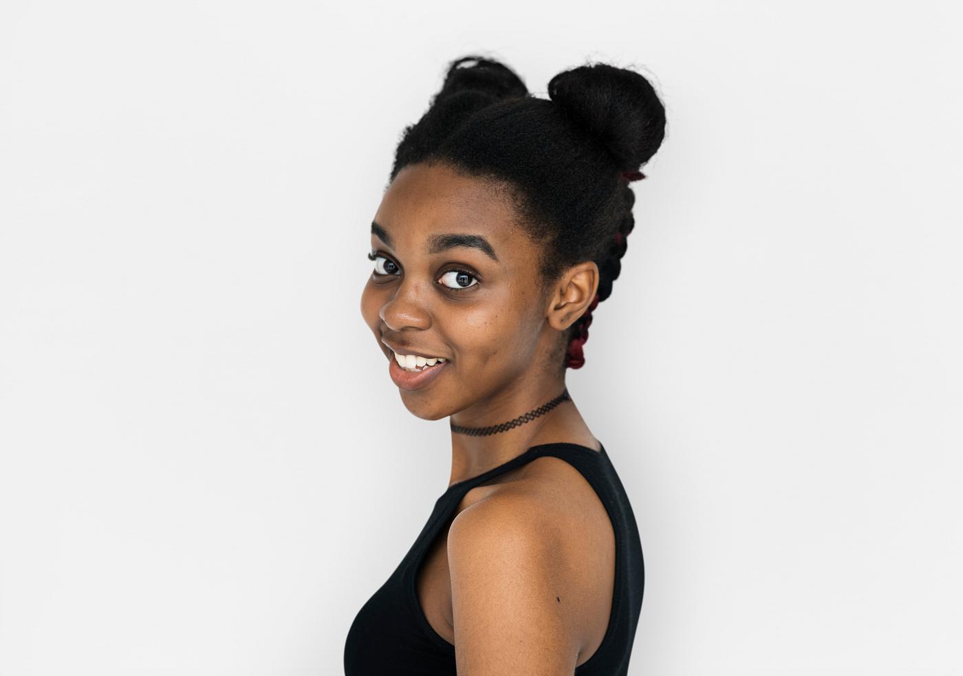 expression, studio, person, people, woman, smile, cheerful, smiling, isolated, buns, african descent, white, happiness,... expression, studio, person, people, woman, smile, cheerful, smiling, isolated, buns, african descent, white, happiness,...