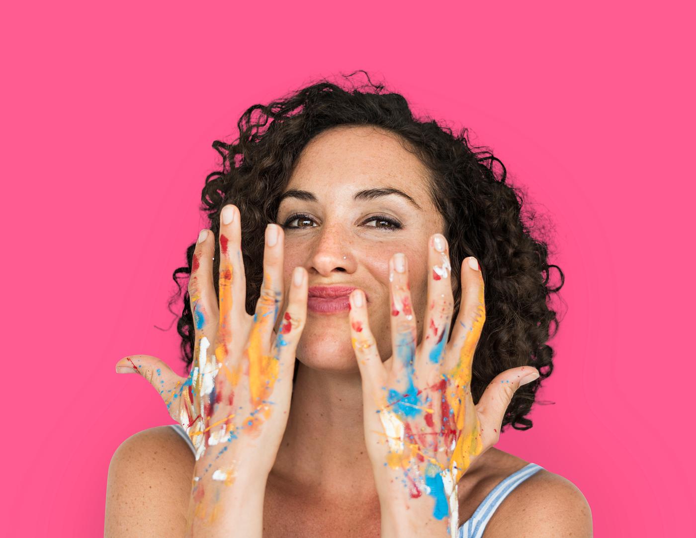 studio, expression, person, arts, curly hairstyle, people, curly, woman, pink, smile, cheerful, smiling, isolated, human... studio, expression, person, arts, curly hairstyle, people, curly, woman, pink, smile, cheerful, smiling, isolated, human...
