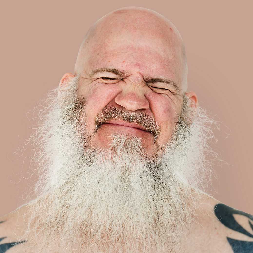 Portrait of an American man Portrait of an American man - america, american, art, bald, beard, closeup, emotion, expression, face, guy, man, person…