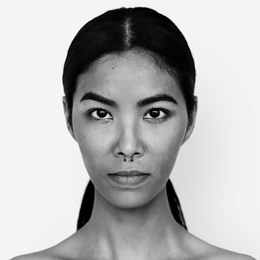 Portrait of a Thai woman Portrait of a Thai woman - alone, asia, asian, black and white, casual, emotion, expression, face, feeling, grayscale…