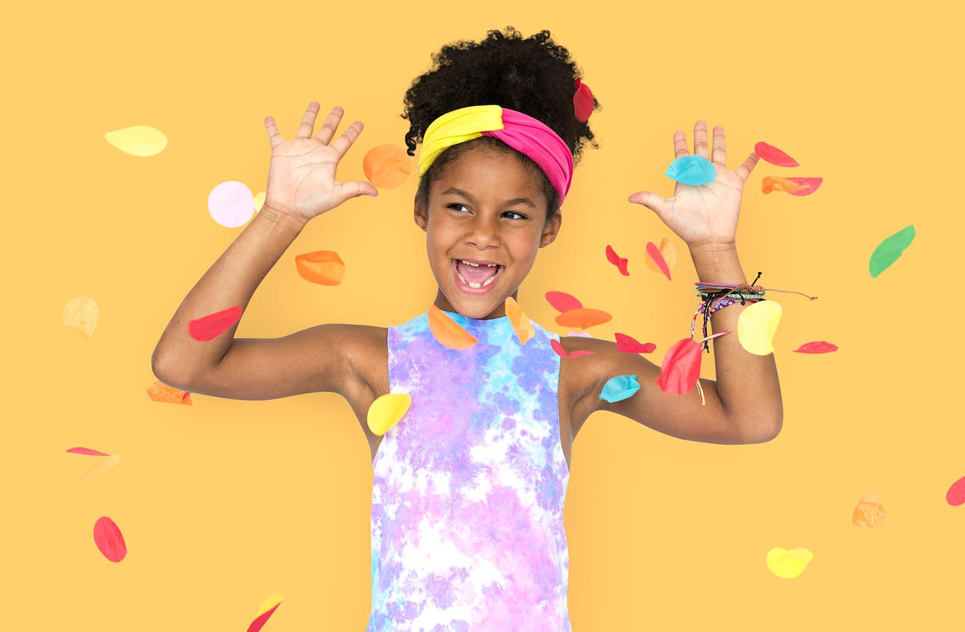 adorable, african descent, arms raised, background, celebration, charming, cheerful, child, childhood, confetti, cute,... adorable, african descent, arms raised, background, celebration, charming, cheerful, child, childhood, confetti, cute,...