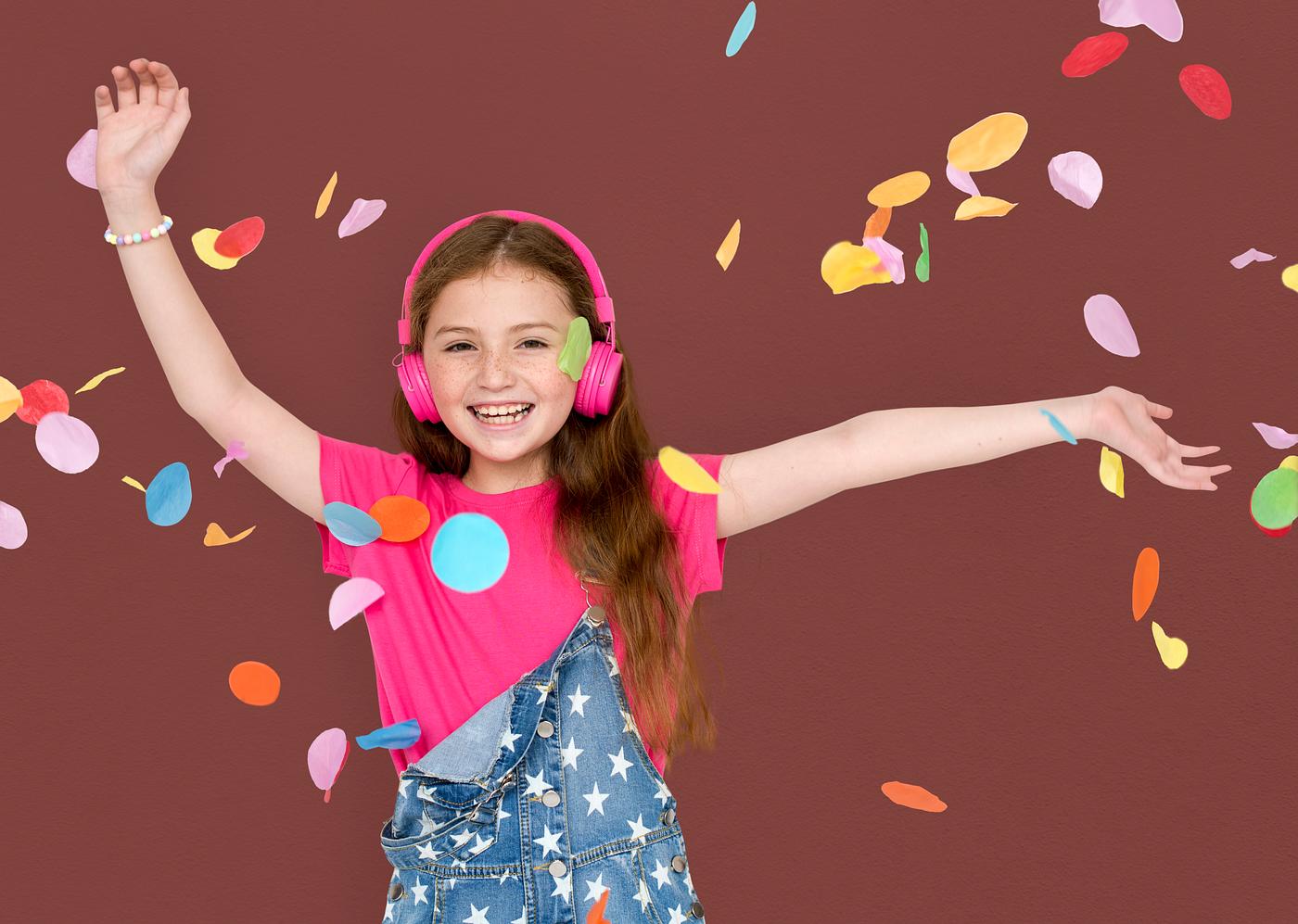 arms raised, background, brown, celebration, charming, cheerful, child, childhood, confetti, cute, emotion, emotional,... arms raised, background, brown, celebration, charming, cheerful, child, childhood, confetti, cute, emotion, emotional,...