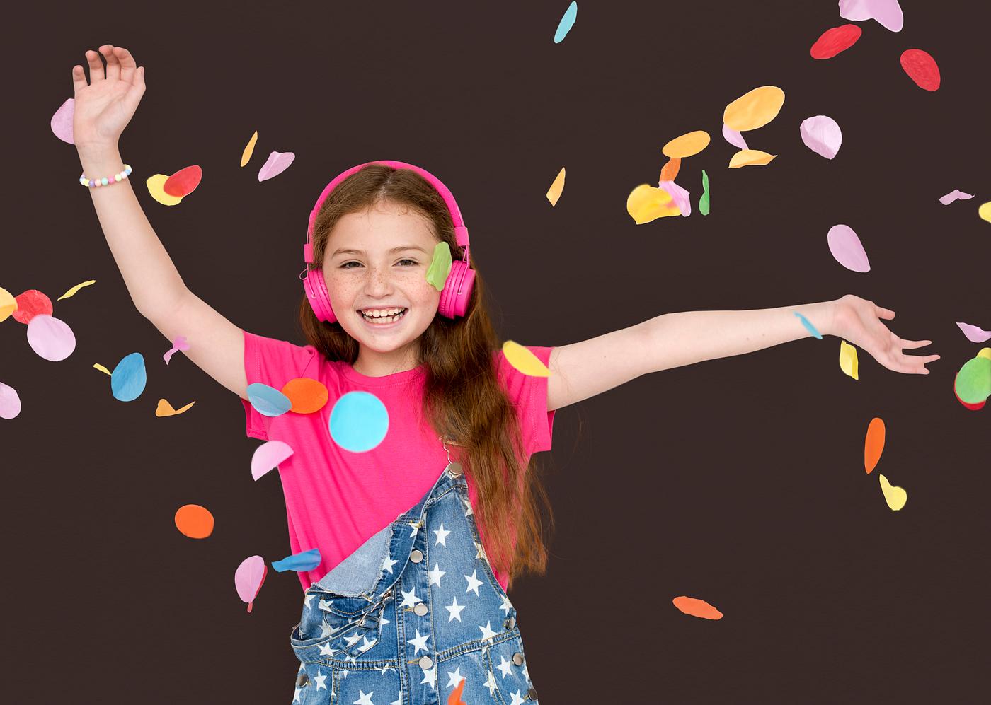arms raised, background, brown, celebration, charming, cheerful, child, childhood, confetti, cute, emotion, emotional,... arms raised, background, brown, celebration, charming, cheerful, child, childhood, confetti, cute, emotion, emotional,...