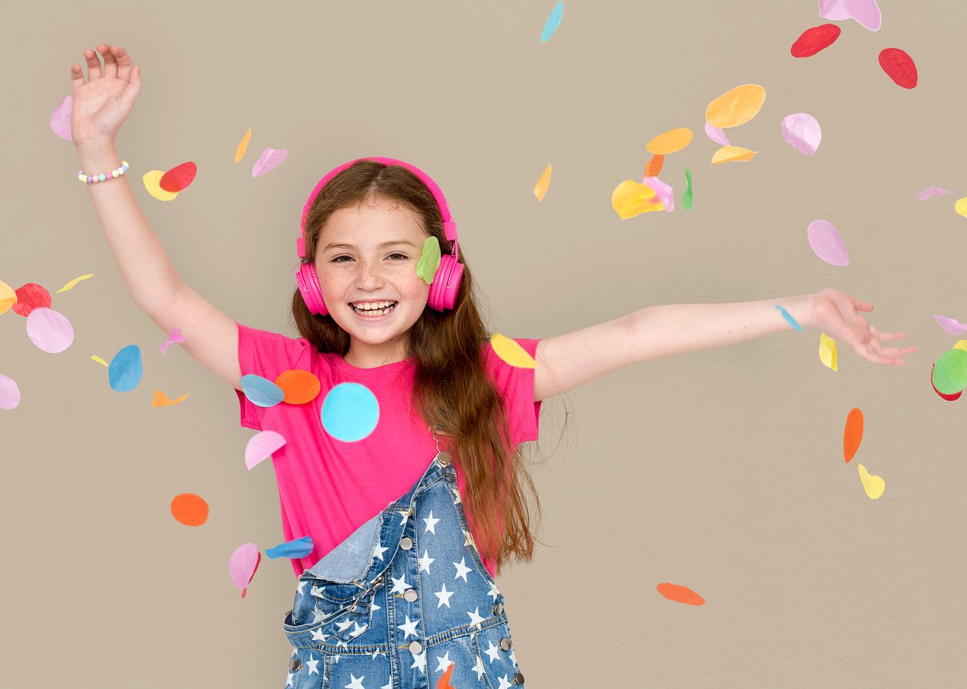 arms raised, background, brown, celebration, charming, cheerful, child, childhood, confetti, cute, emotion, emotional,... arms raised, background, brown, celebration, charming, cheerful, child, childhood, confetti, cute, emotion, emotional,...