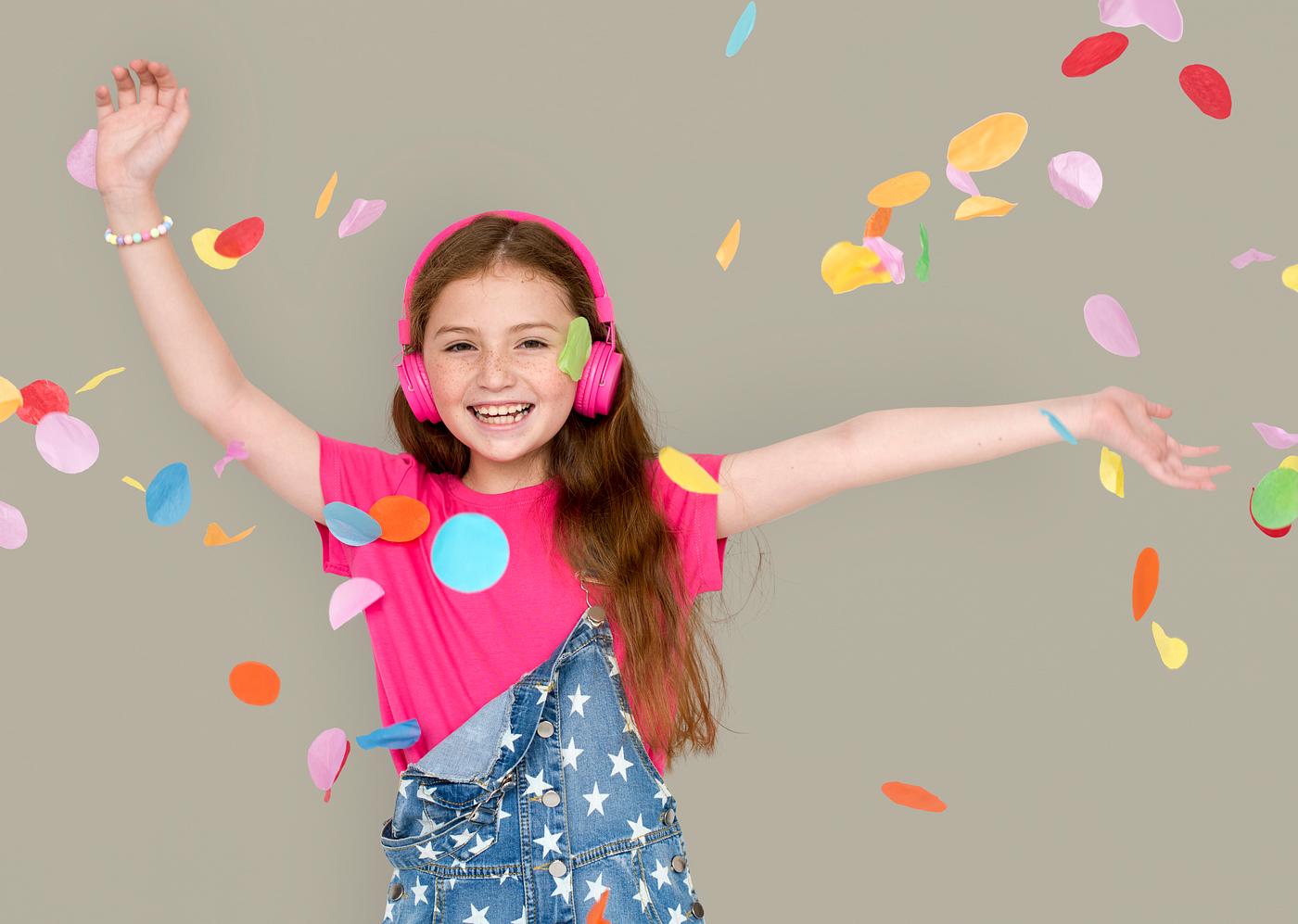 arms raised, background, brown, celebration, charming, cheerful, child, childhood, confetti, cute, emotion, emotional,... arms raised, background, brown, celebration, charming, cheerful, child, childhood, confetti, cute, emotion, emotional,...