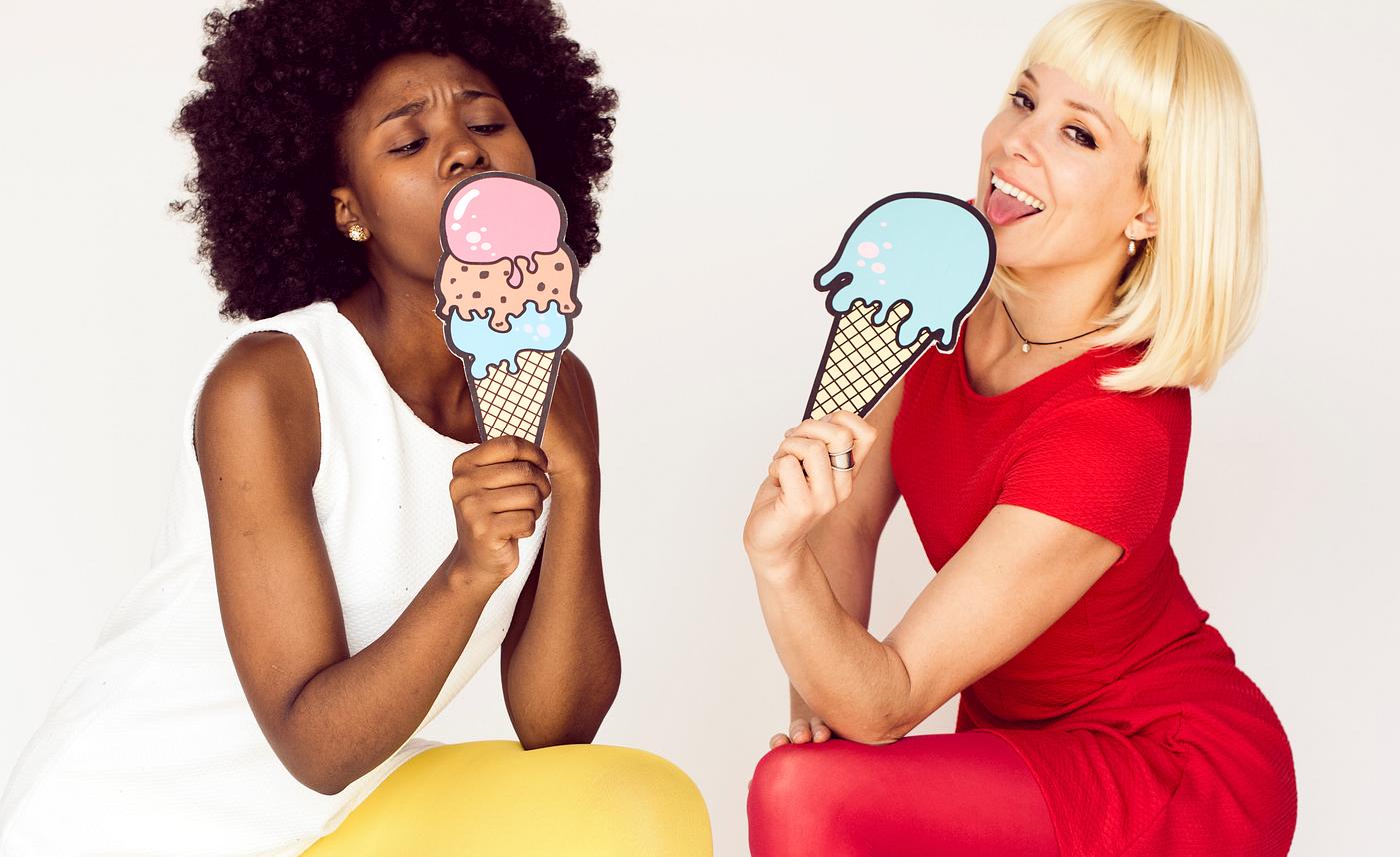 studio, model, person, ice-cream, paper, isolated on white, race, testy, style, woman, casual, lifestyle, dessert, isolated... studio, model, person, ice-cream, paper, isolated on white, race, testy, style, woman, casual, lifestyle, dessert, isolated...