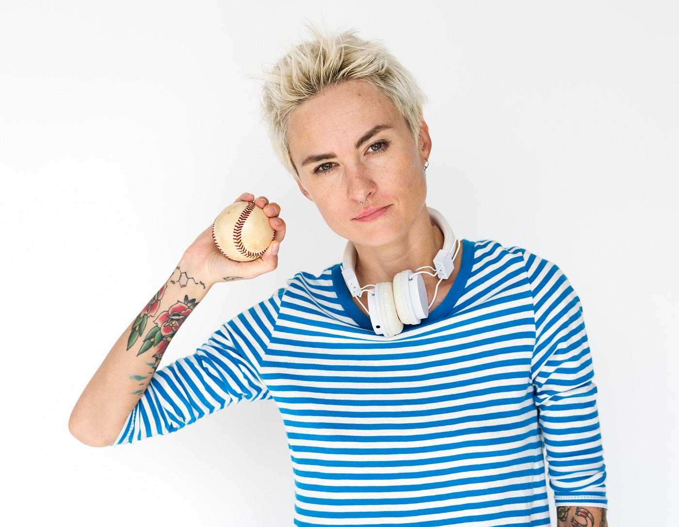 studio, person, model, fashion, isolated on white, trendy, boyish, race, headphone, style, baseball, woman, lifestyle,... studio, person, model, fashion, isolated on white, trendy, boyish, race, headphone, style, baseball, woman, lifestyle,...