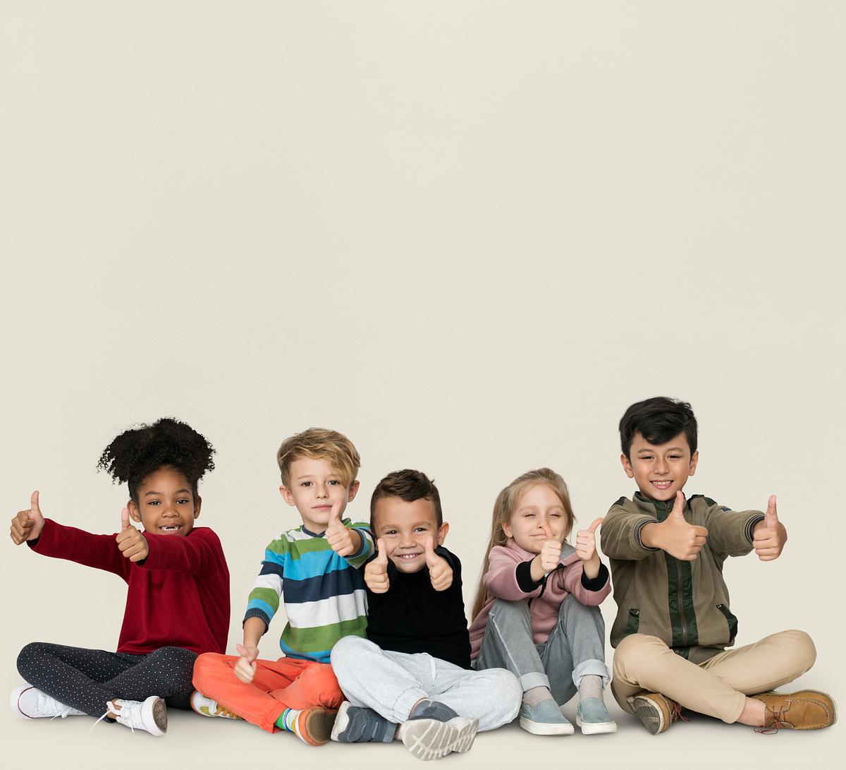 Little Children Thumbs Up Happy Royalty Free Stock Photo 242661