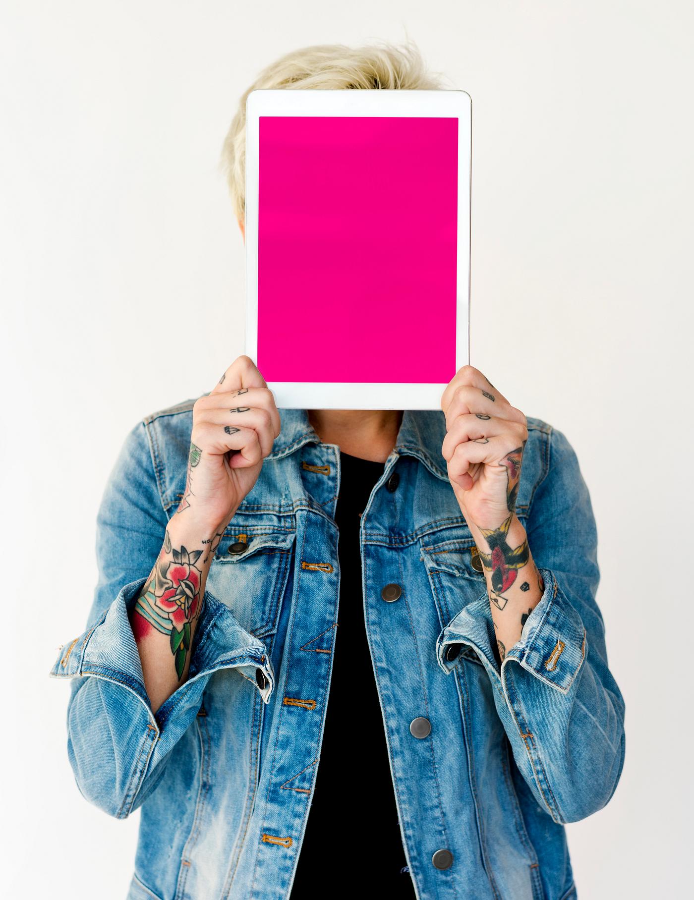 studio, copy space, person, technology, holding, isolated on white, people, digital tablet, cover, girl, woman, casual, pink... studio, copy space, person, technology, holding, isolated on white, people, digital tablet, cover, girl, woman, casual, pink...