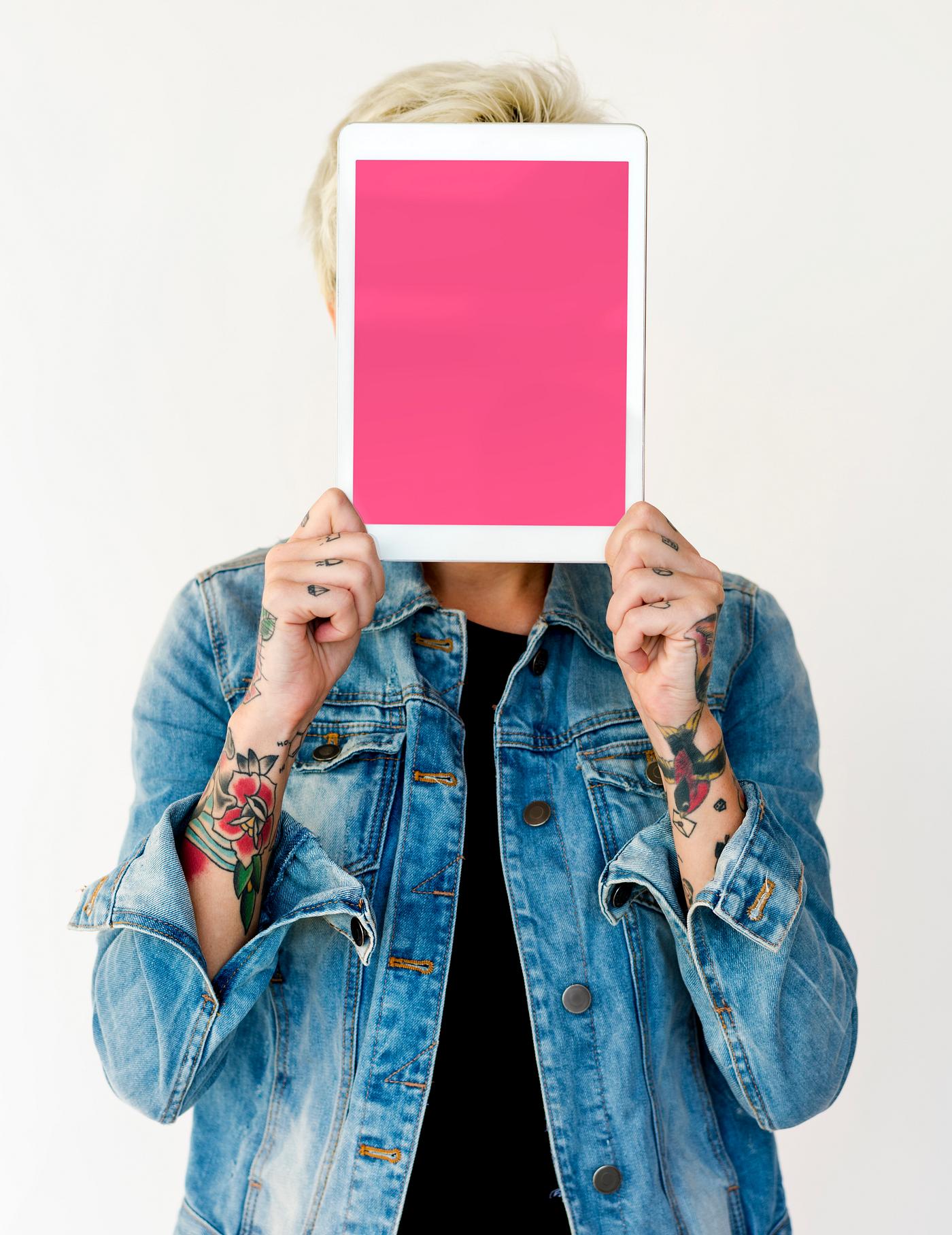 studio, copy space, person, technology, holding, isolated on white, people, digital tablet, cover, girl, woman, casual, pink... studio, copy space, person, technology, holding, isolated on white, people, digital tablet, cover, girl, woman, casual, pink...