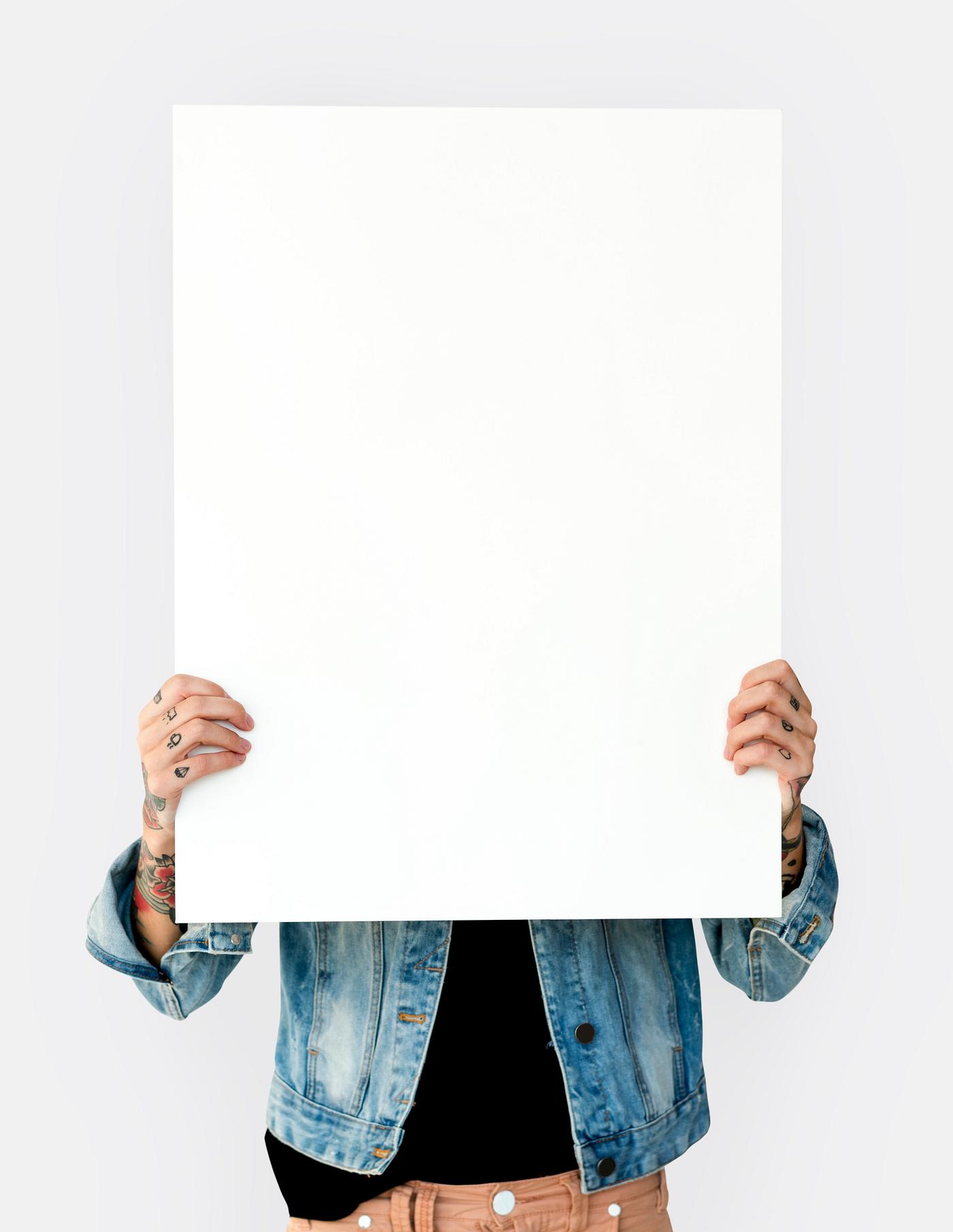 studio, copy space, person, holding, isolated on white, people, placard, cover, girl, woman, casual, tattoo, banner,... studio, copy space, person, holding, isolated on white, people, placard, cover, girl, woman, casual, tattoo, banner,...