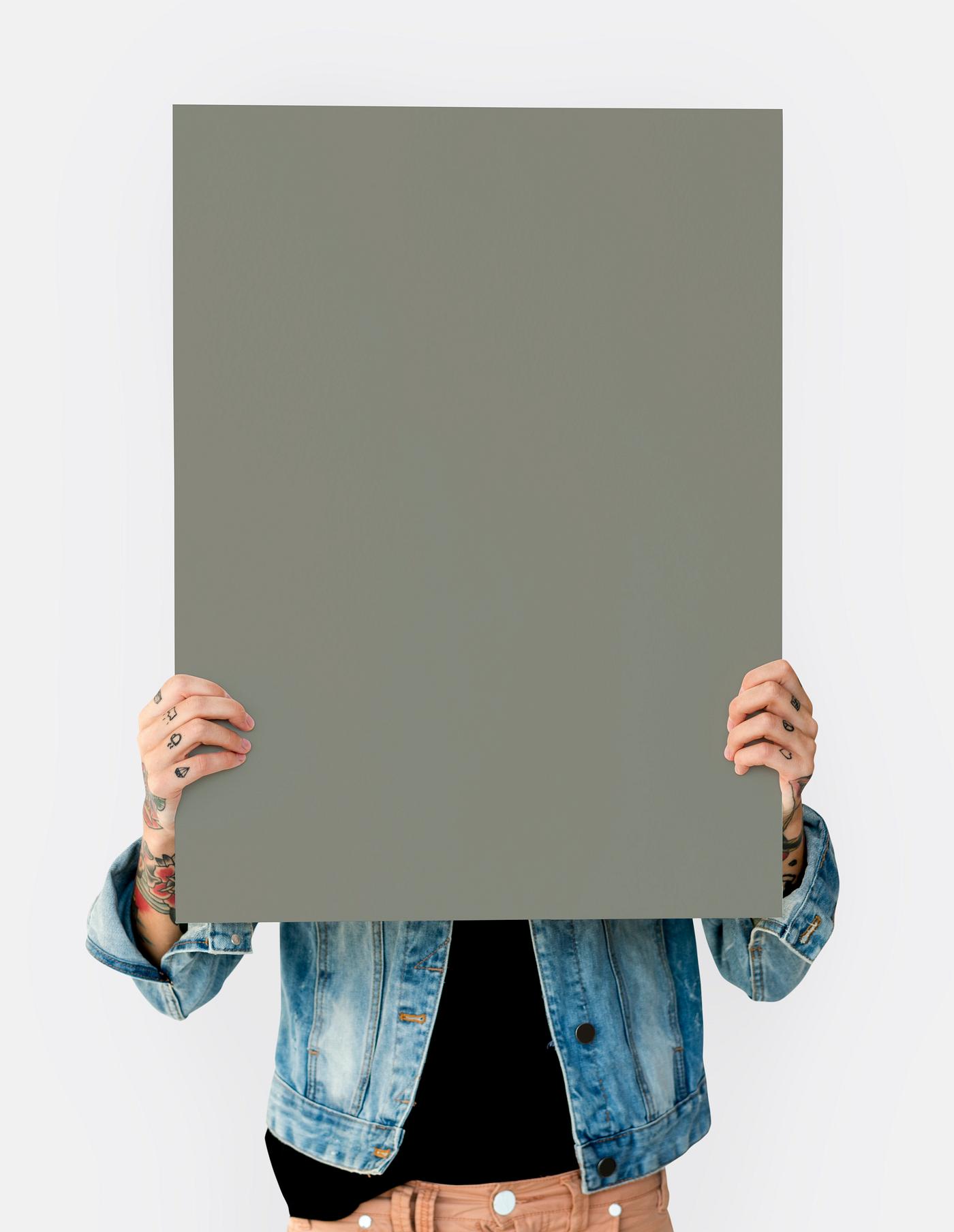 studio, copy space, person, holding, isolated on white, people, placard, cover, girl, woman, casual, grey, tattoo, banner,... studio, copy space, person, holding, isolated on white, people, placard, cover, girl, woman, casual, grey, tattoo, banner,...
