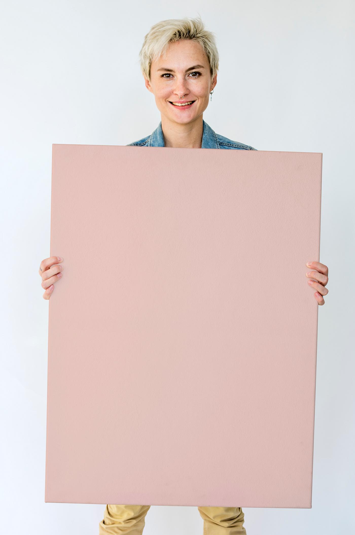 studio, expression, person, people, placard, solo, woman, pink, smile, cheerful, smiling, isolated, white, happiness,... studio, expression, person, people, placard, solo, woman, pink, smile, cheerful, smiling, isolated, white, happiness,...