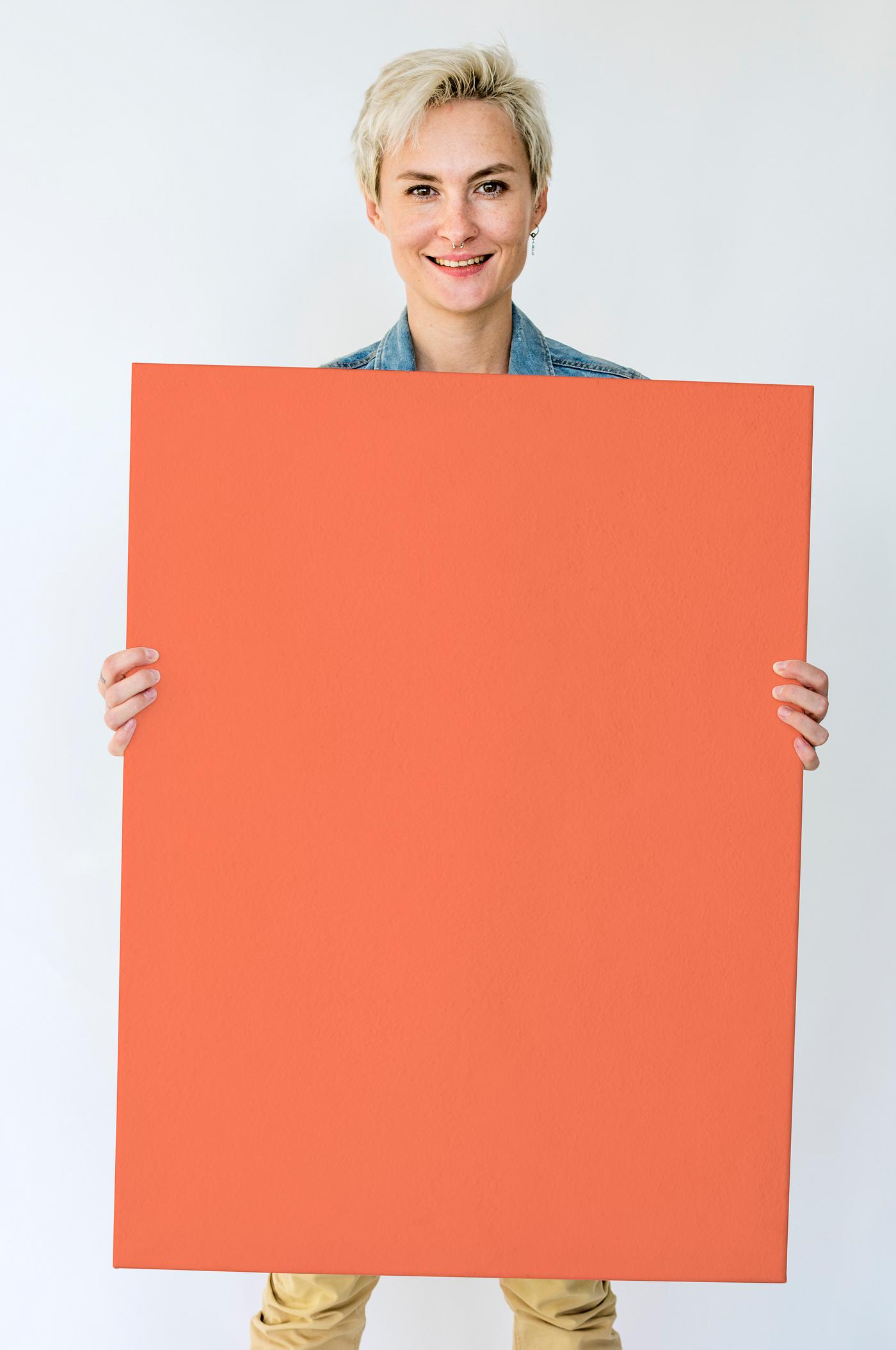 studio, expression, person, people, placard, solo, woman, smile, cheerful, smiling, orange, isolated, white, happiness,... studio, expression, person, people, placard, solo, woman, smile, cheerful, smiling, orange, isolated, white, happiness,...