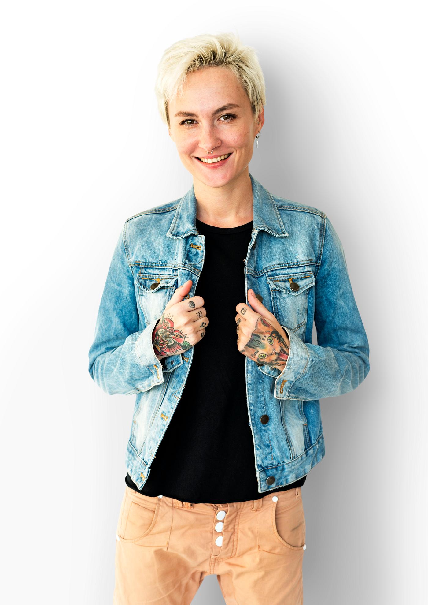 studio, model, person, people, race, caucasian, staring, style, solo, woman, lifestyle, casual, tattoo, jacket, isolated,... studio, model, person, people, race, caucasian, staring, style, solo, woman, lifestyle, casual, tattoo, jacket, isolated,...