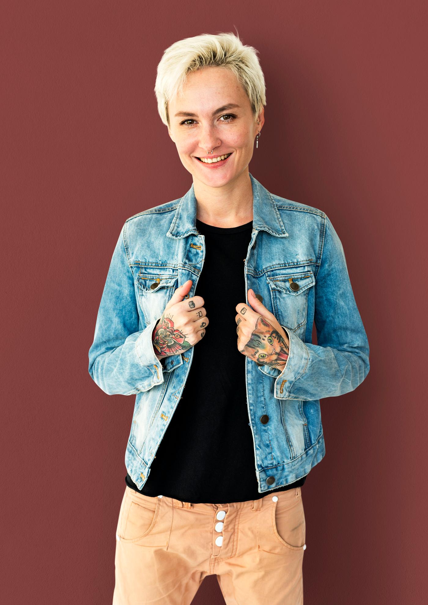 studio, model, person, people, race, caucasian, staring, style, solo, woman, lifestyle, casual, tattoo, jacket, isolated,... studio, model, person, people, race, caucasian, staring, style, solo, woman, lifestyle, casual, tattoo, jacket, isolated,...