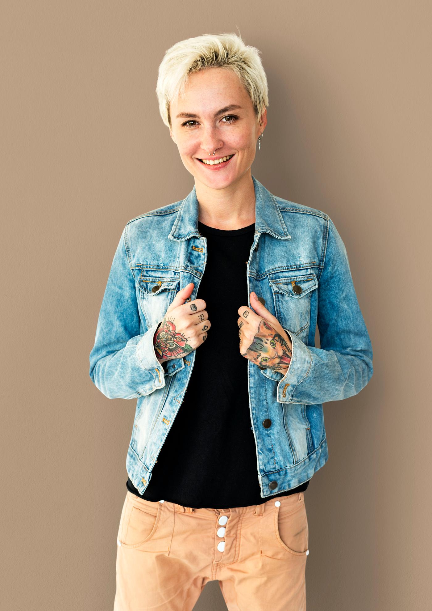 studio, model, person, people, race, caucasian, staring, style, solo, woman, lifestyle, casual, tattoo, jacket, isolated,... studio, model, person, people, race, caucasian, staring, style, solo, woman, lifestyle, casual, tattoo, jacket, isolated,...