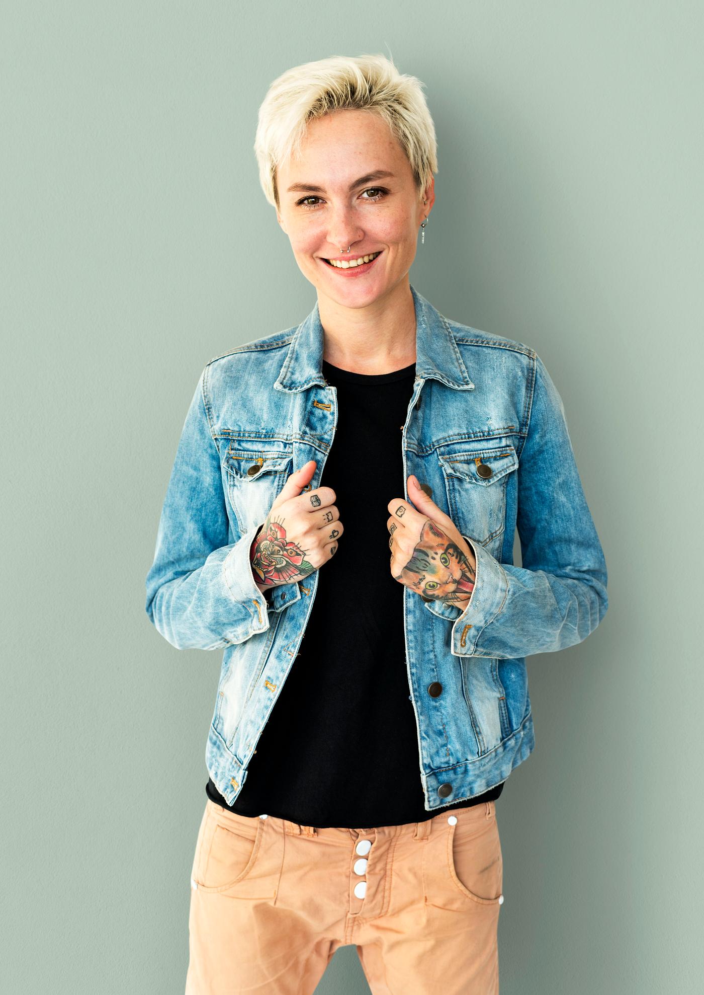 studio, model, person, people, race, caucasian, staring, style, solo, woman, lifestyle, casual, tattoo, jacket, isolated,... studio, model, person, people, race, caucasian, staring, style, solo, woman, lifestyle, casual, tattoo, jacket, isolated,...