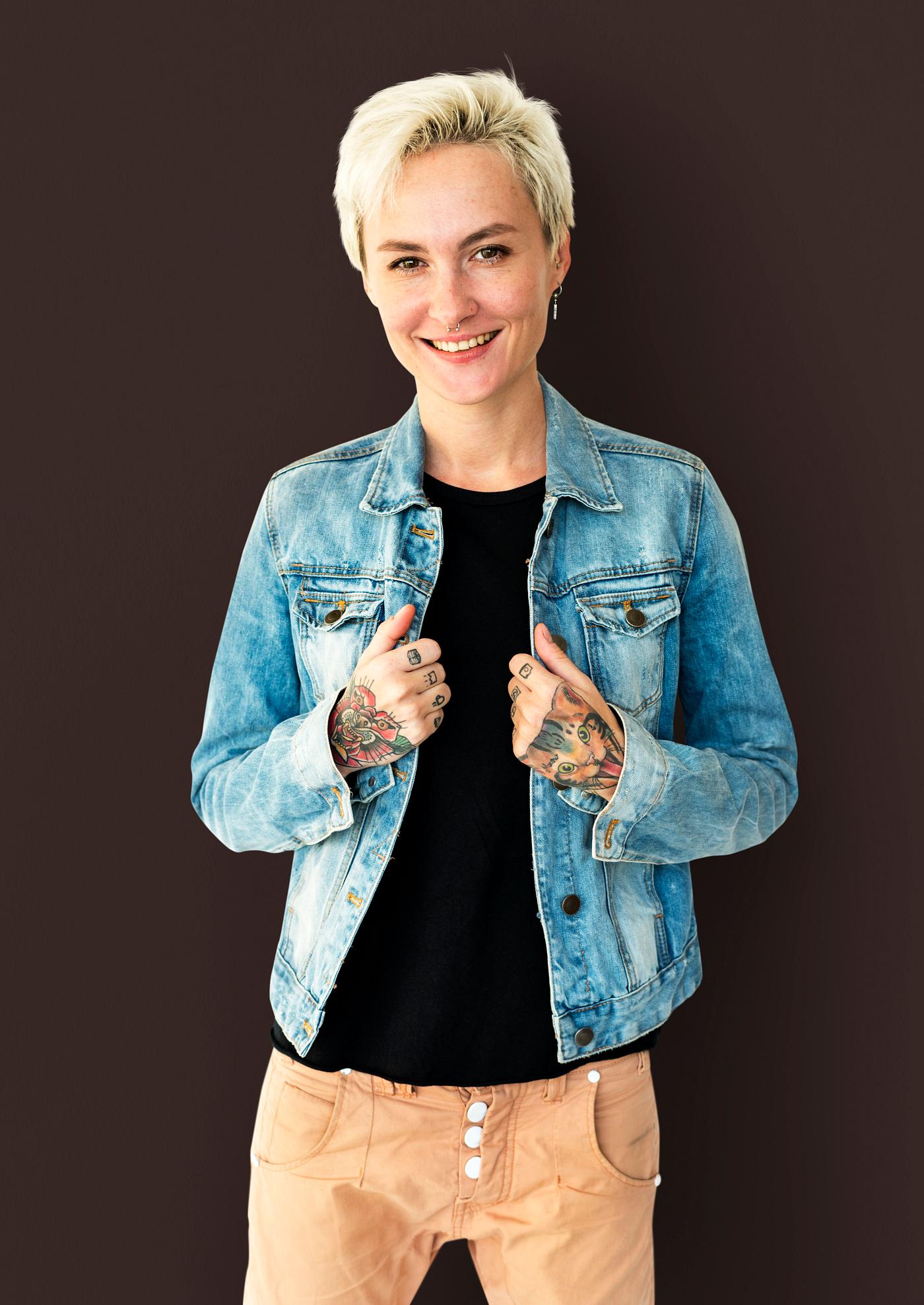 studio, model, person, people, race, caucasian, staring, style, solo, woman, lifestyle, casual, tattoo, jacket, isolated,... studio, model, person, people, race, caucasian, staring, style, solo, woman, lifestyle, casual, tattoo, jacket, isolated,...