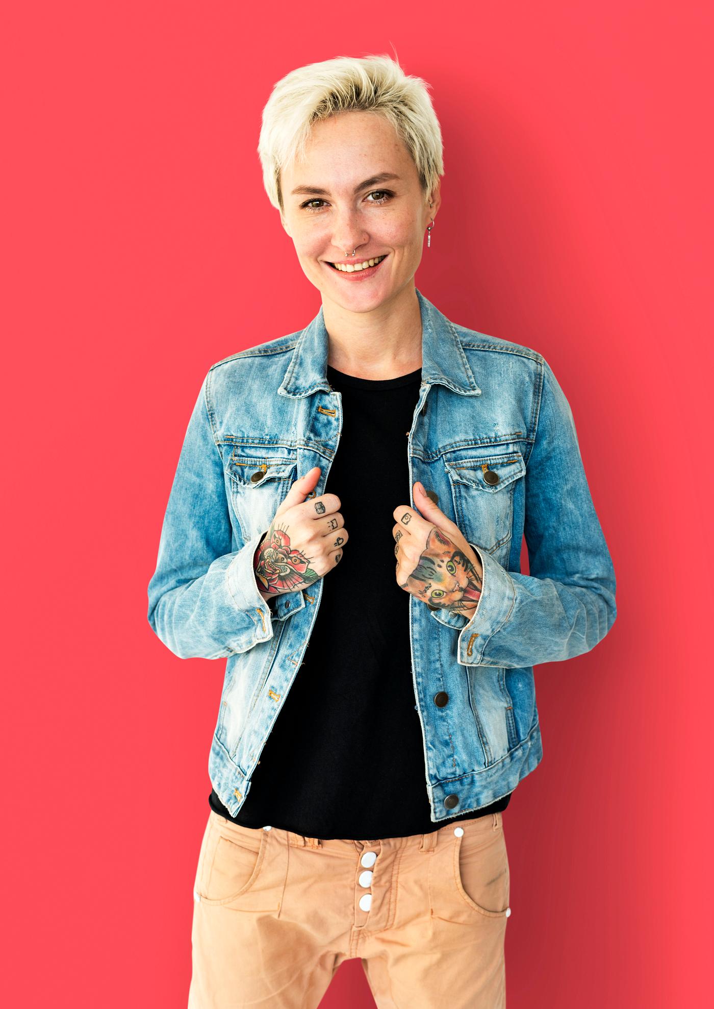 studio, model, person, people, race, caucasian, staring, style, solo, woman, lifestyle, casual, tattoo, jacket, isolated,... studio, model, person, people, race, caucasian, staring, style, solo, woman, lifestyle, casual, tattoo, jacket, isolated,...