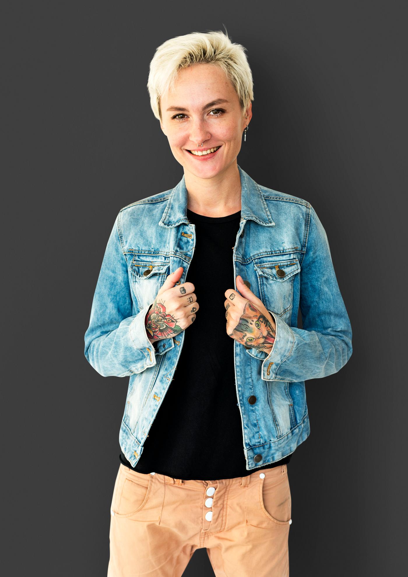 studio, model, person, people, race, caucasian, staring, style, solo, woman, lifestyle, casual, tattoo, jacket, isolated,... studio, model, person, people, race, caucasian, staring, style, solo, woman, lifestyle, casual, tattoo, jacket, isolated,...