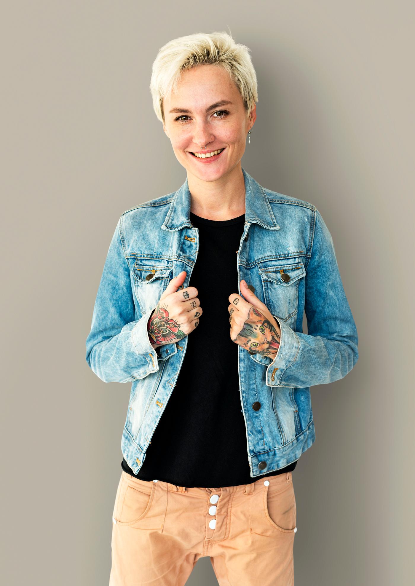 studio, model, person, people, race, caucasian, staring, style, solo, woman, lifestyle, casual, tattoo, jacket, isolated,... studio, model, person, people, race, caucasian, staring, style, solo, woman, lifestyle, casual, tattoo, jacket, isolated,...