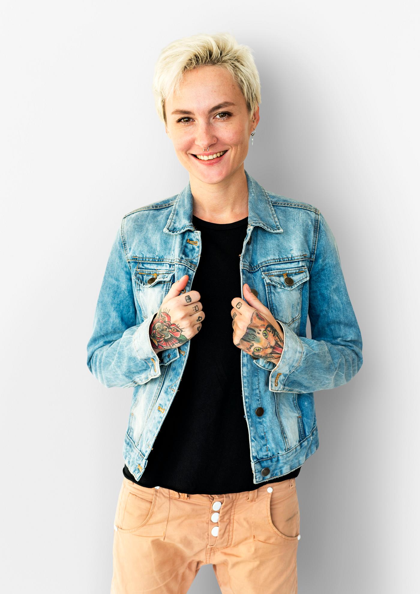 studio, model, person, people, race, caucasian, staring, style, solo, woman, lifestyle, casual, tattoo, jacket, isolated,... studio, model, person, people, race, caucasian, staring, style, solo, woman, lifestyle, casual, tattoo, jacket, isolated,...