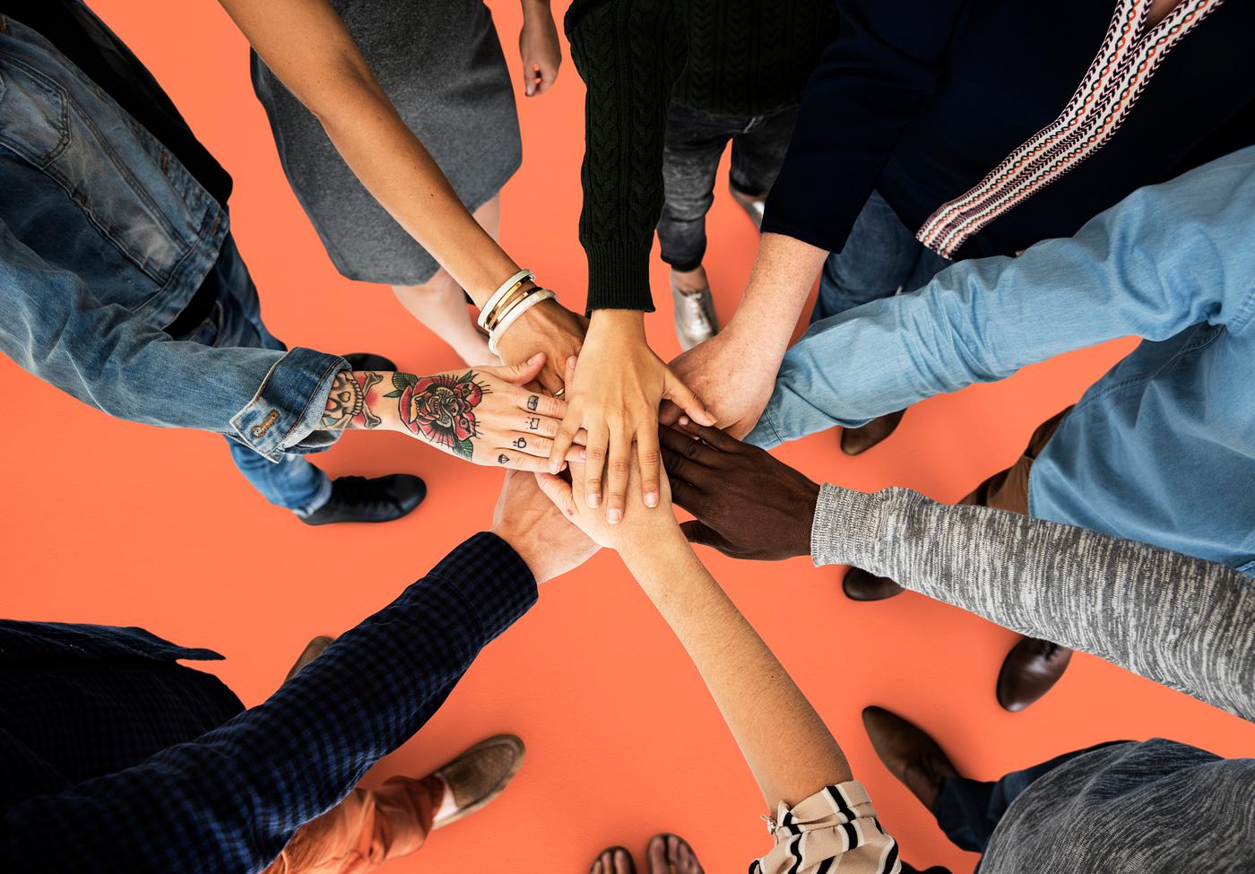person, holding, people, teamwork, friends, hands, friendship, cooperation, aerial view, partnership, orange, isolated,... person, holding, people, teamwork, friends, hands, friendship, cooperation, aerial view, partnership, orange, isolated,...