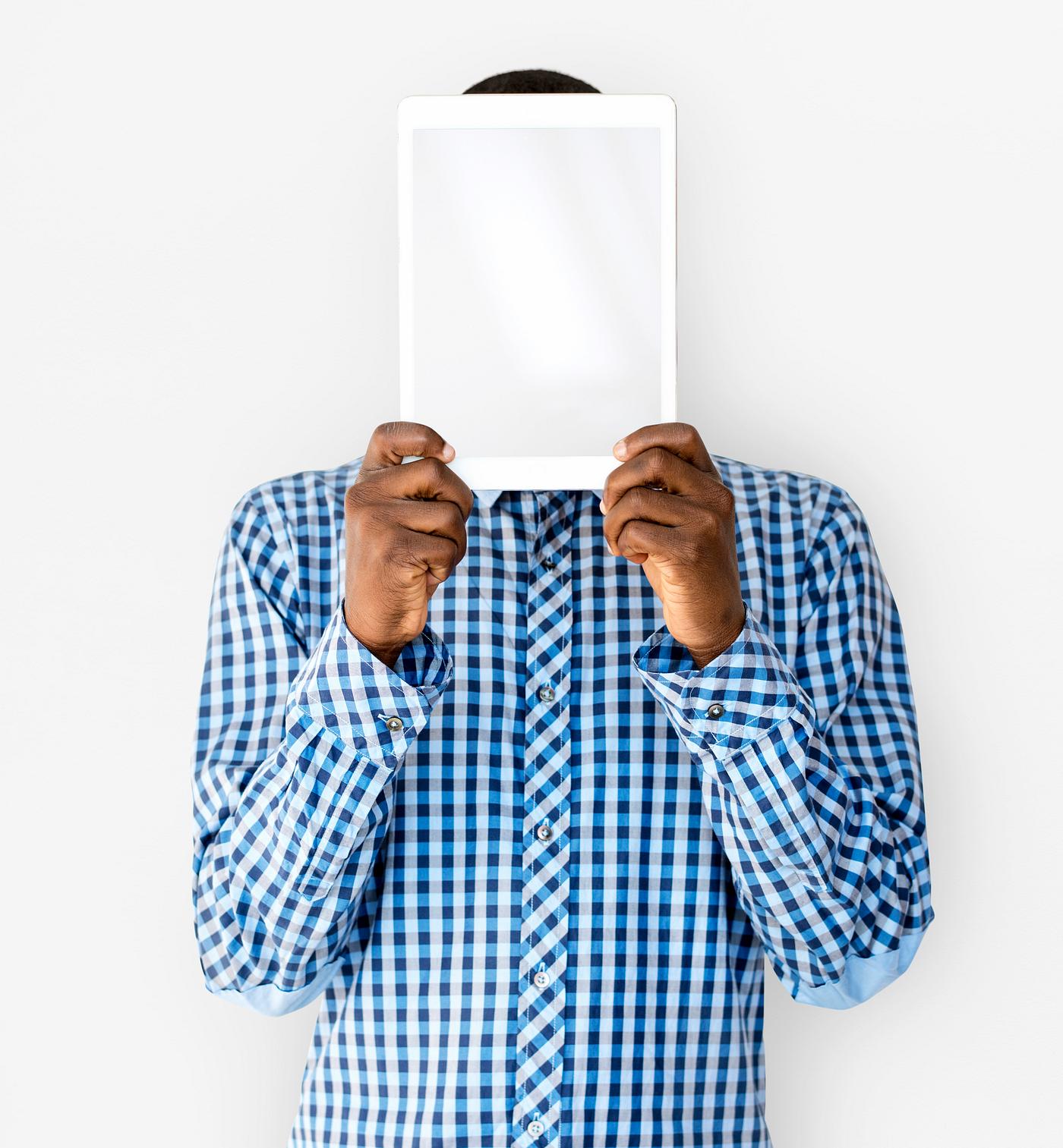 studio, digital device, face, copy space, person, technology, isolated on white, show, people, placard, wireless, hands,... studio, digital device, face, copy space, person, technology, isolated on white, show, people, placard, wireless, hands,...