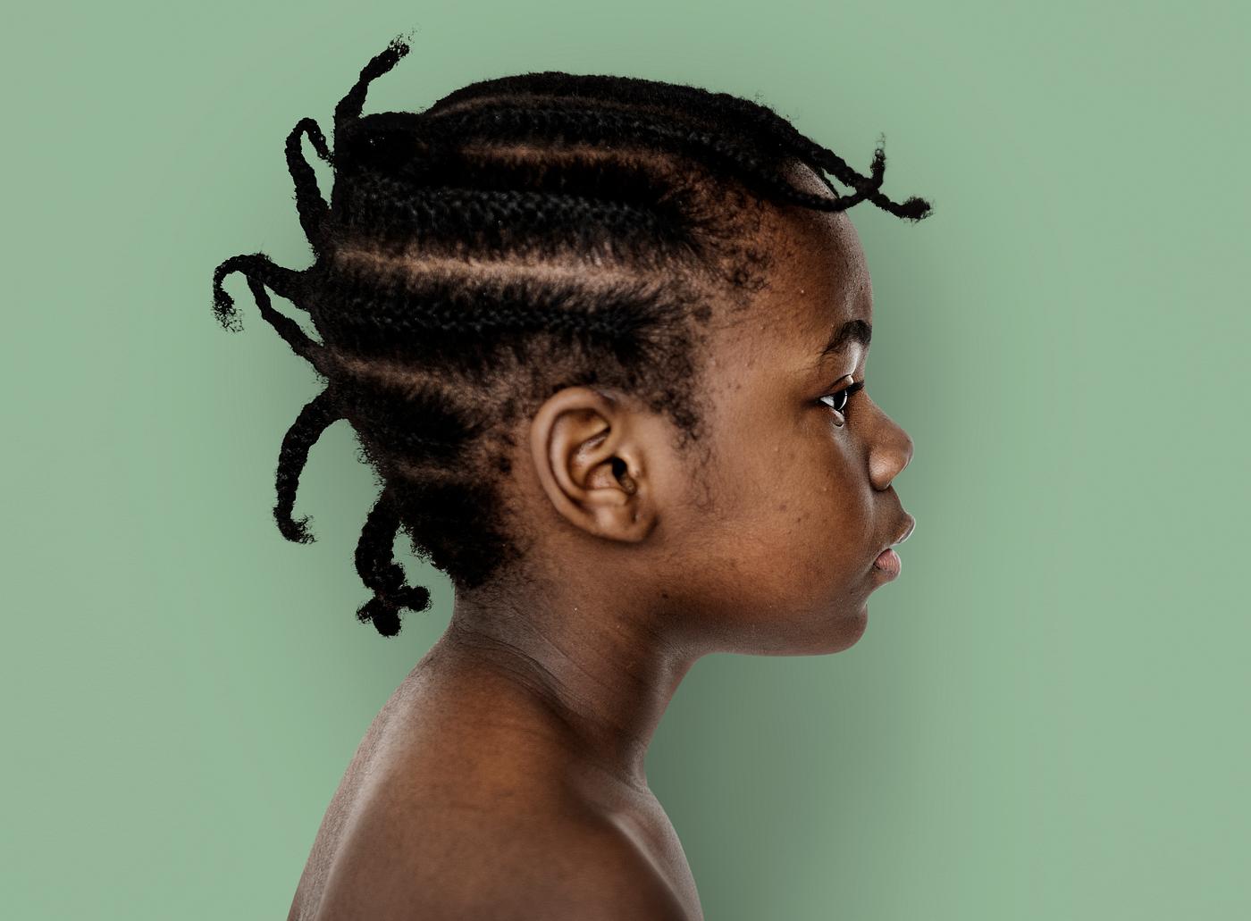 African Kid Portrait Shoot With Side View Royalty Free Stock