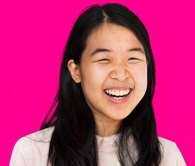 Asian girls laughing 2