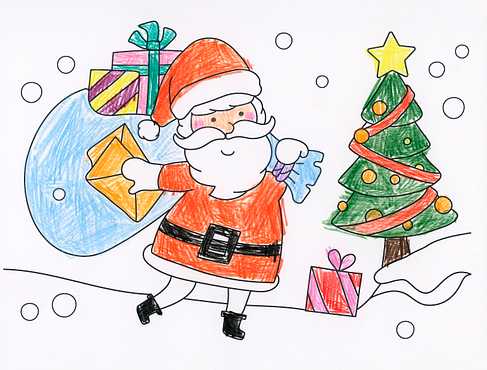 Santa claus drawing easy at getdrawings Christmas theme drawings